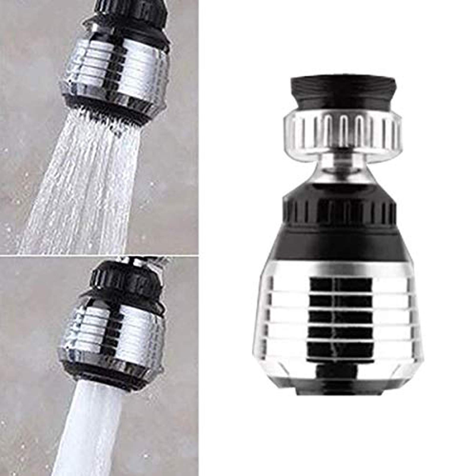 360° Rotating Water Saving Faucet Aerator - Adjustable Swivel Tap Nozzle with Filter for Kitchen & Bathroom | Eco-Friendly Flow Control & Splash Prevention
