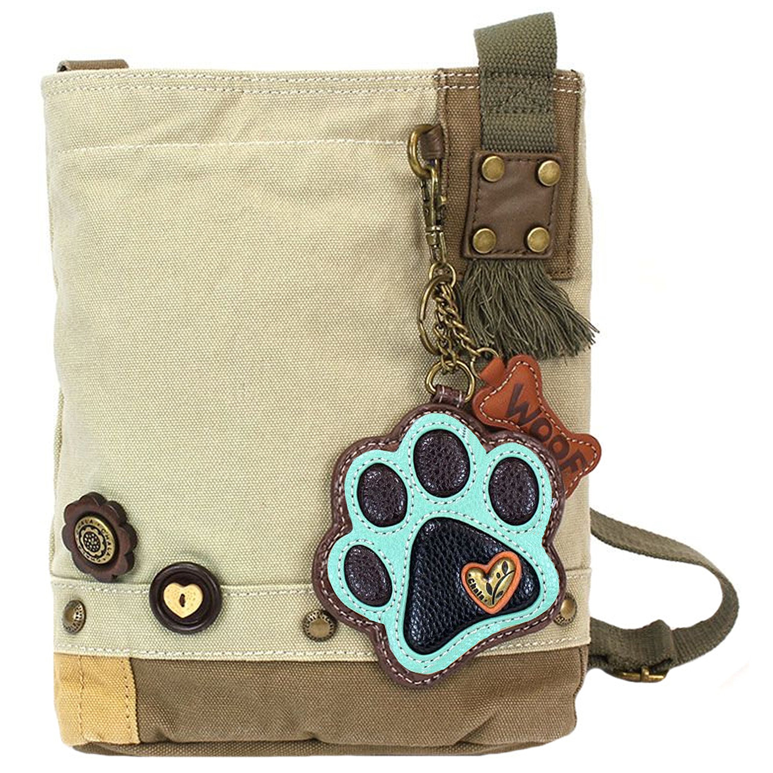 Stylish Chala Paw Print Patch Crossbody Handbag for Women - Trendy Animal Print Fashion Purse - Perfect for Casual Outings, Shopping & Travel Accessories
