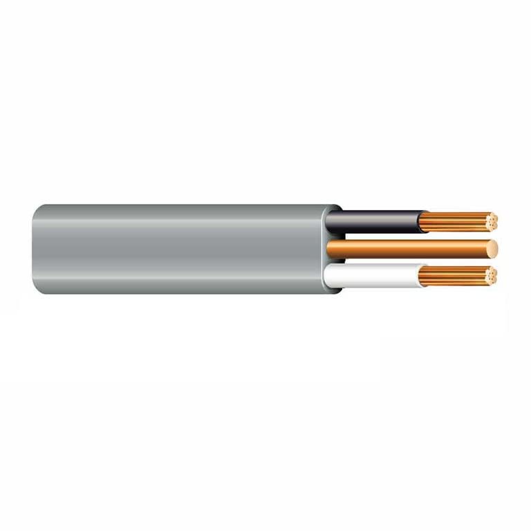 Nassau 6/2 UF-B Underground Feeder Cable - 60FT Direct Burial Wire for Outdoor Electrical Projects - Perfect for Landscape Lighting, Shed Wiring & Underground Power Supply