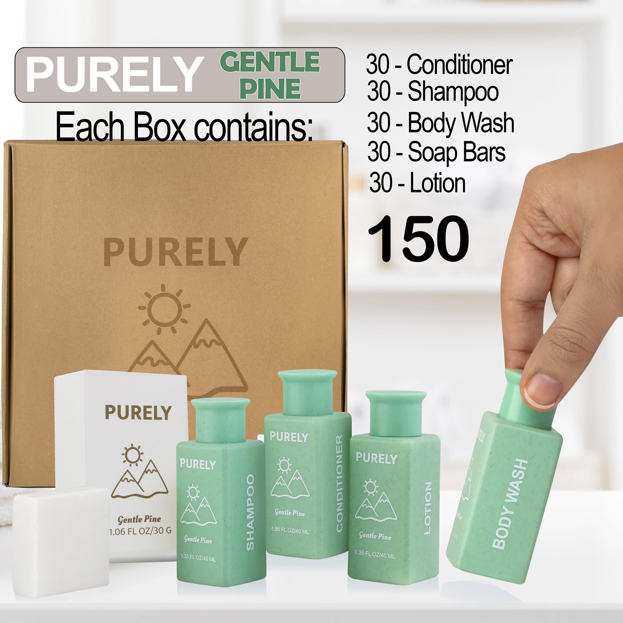 Bulk Hotel Style Toiletries 150pc Set - Airbnb Essentials for Hosts & Guests, Homeless Care Package Supplies | Travel & Hospitality Amenities, Shelters Donation Kits