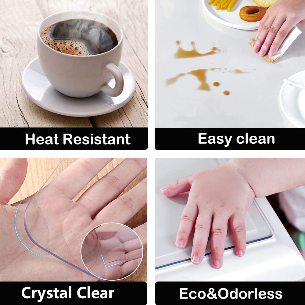1.5mm Thick Crystal Clear Table Protector Pad - 96