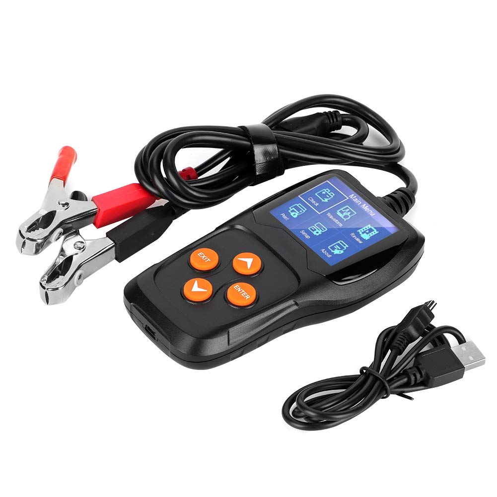Aramox 8-16V Automatic Motorcycle & Car Battery Tester Kit - Digital Battery Analyzer for Vehicle Maintenance, Perfect for Motorcycle, ATV, RV and Automotive Battery Testing