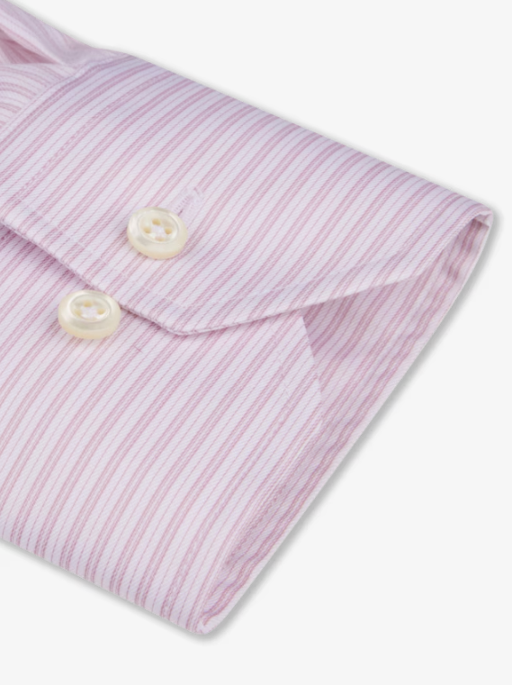Stylish Pink Striped Dress Shirt for Men | Premium Cotton Formal Shirt | Perfect for Business Meetings, Weddings & Office Wear