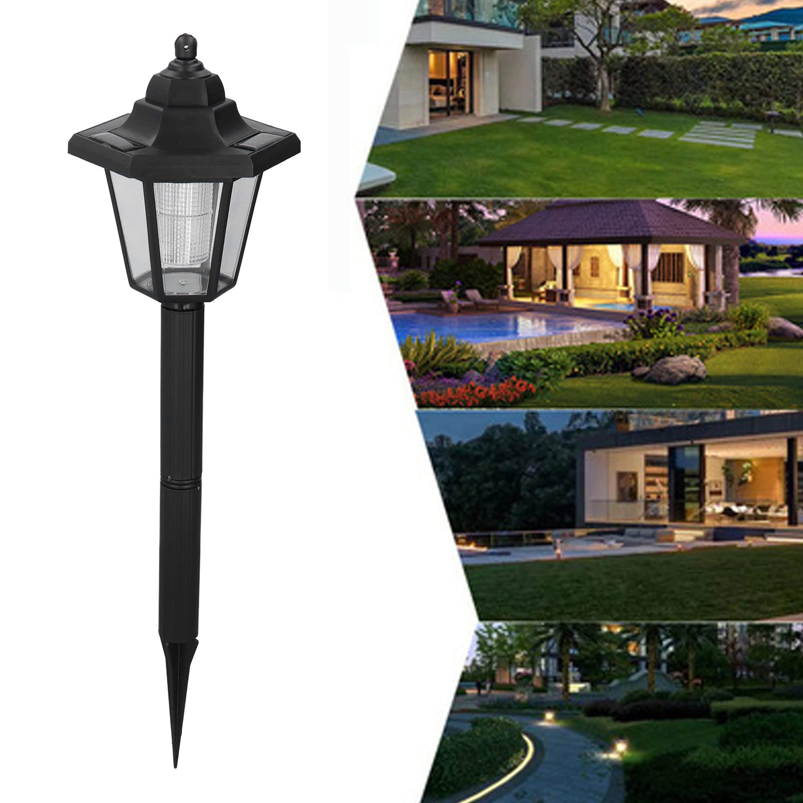 **FAMKIT Solar Landscape Lights - IP45 Waterproof Outdoor Solar Garden Lights with Auto On/Off, LED Lawn Lamp for Yard, Patio, Pathway & Courtyard - Perfect for Romantic & Decorative Garden Lighting**