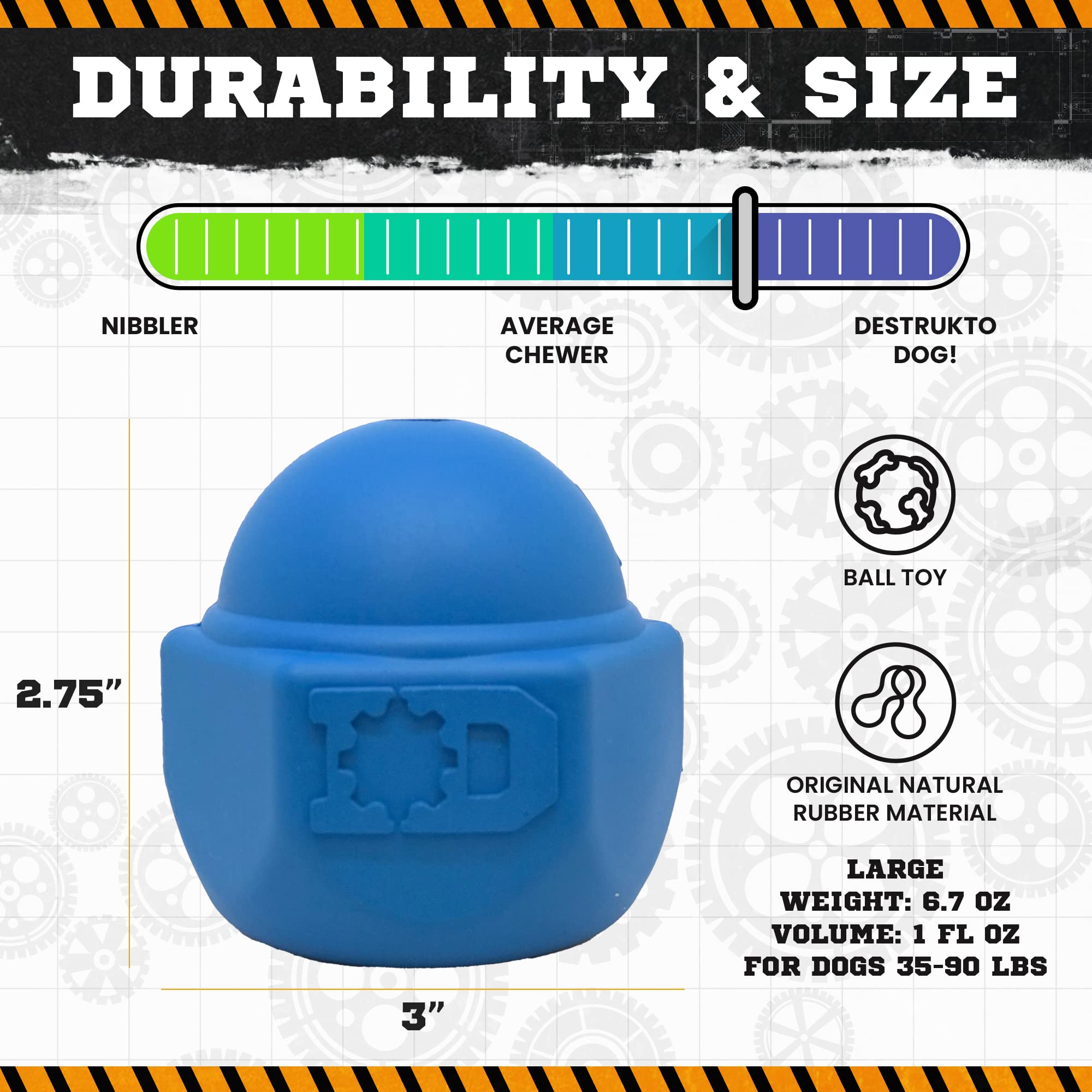 **SodaPup Industrial Dog Cap Nut – Durable Chew Toy & Treat Dispenser for Large Dogs | Non-Toxic Natural Rubber | USA-Made for Mental & Physical Exercise | Perfect for Playtime, Training & Bonding**