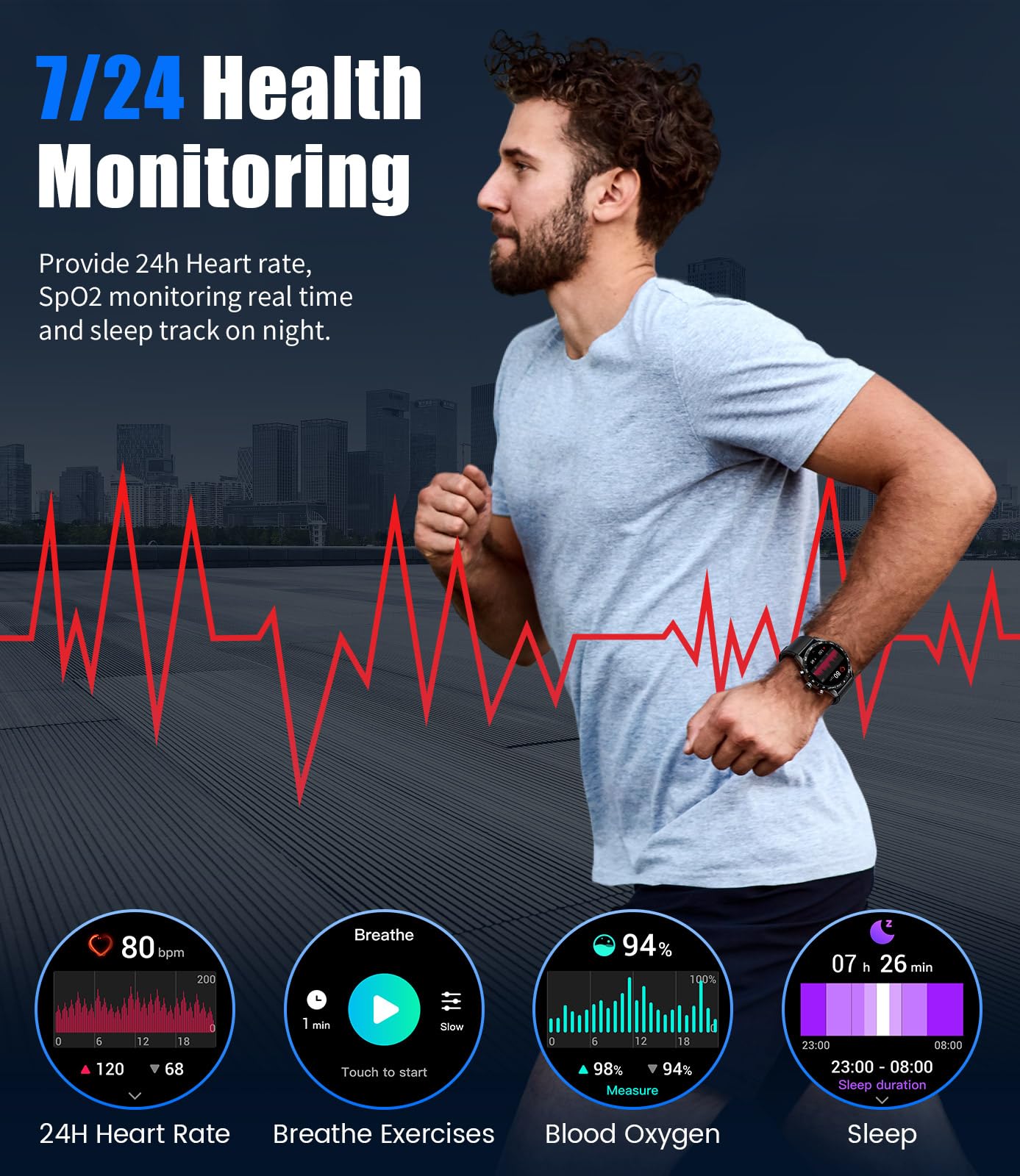 LIGE Smart Watch for Men - 1.43