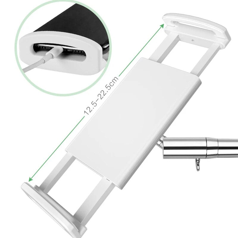 Adjustable Long Arm Tablet Stand for iPad Pro & Phone - 170cm Extendable, Liftable Floor & Bed Holder - Compatible with 4-13.5 Inch Devices - Perfect for Reading, Watching Videos & Gaming in Bed or Living Room