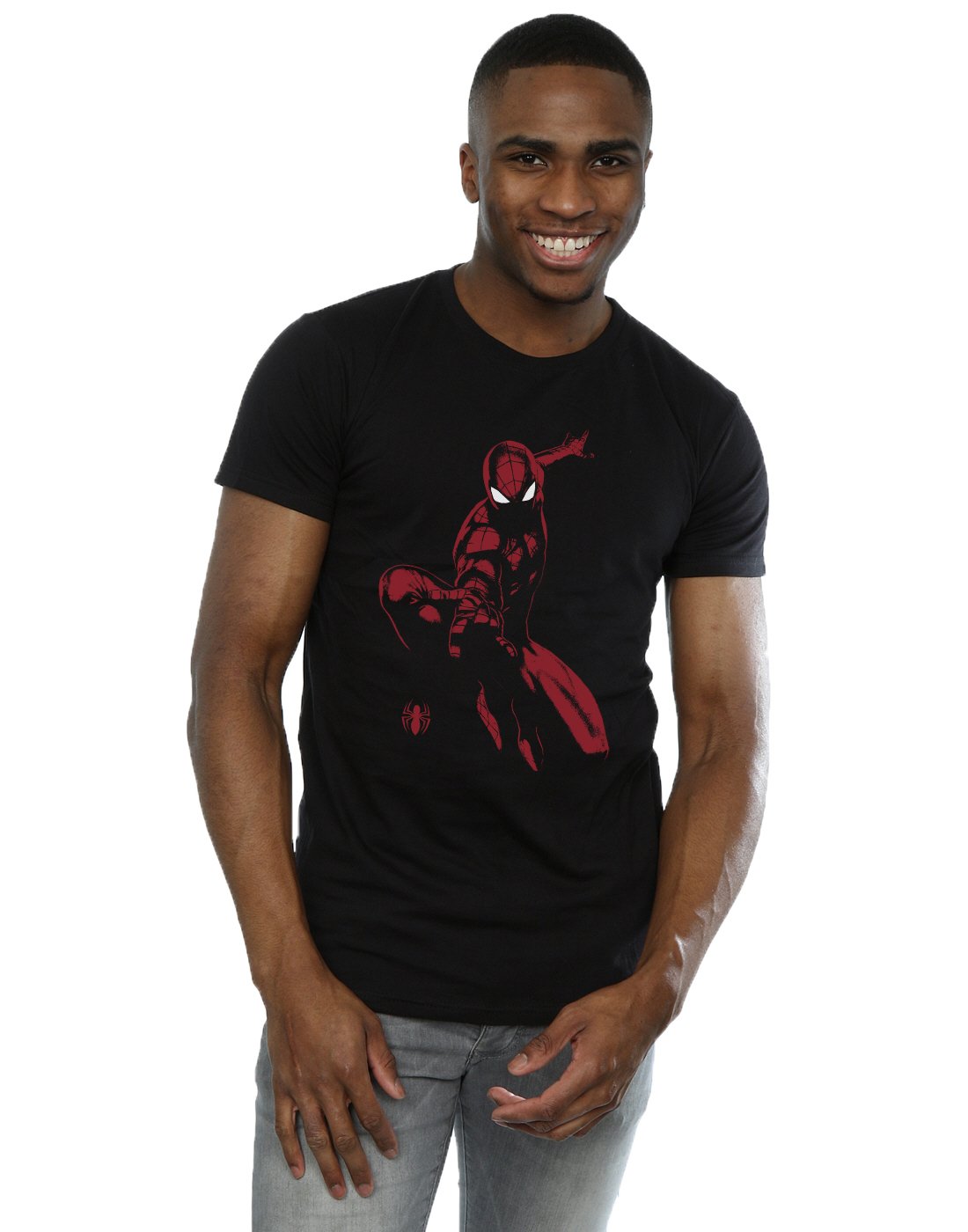 Marvel Men's Spider-Man Shadow Graphic T-Shirt - X-Large Black - Superhero Comic Tee for Casual Wear & Cosplay