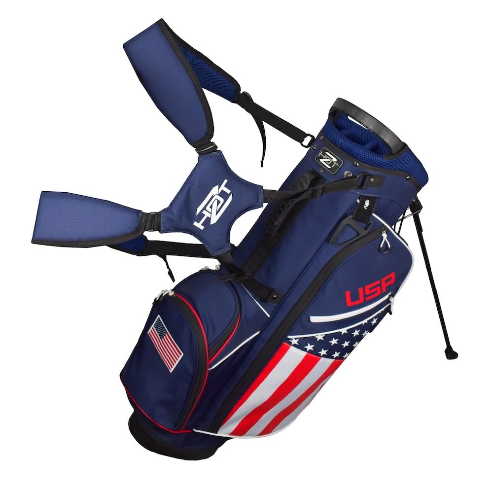 Hot-Z Golf USA Flag Stand Bag - Lightweight & Durable Golf Bag with American Flag Design - Perfect for Golf Tournaments, Driving Range & Outdoor Sports