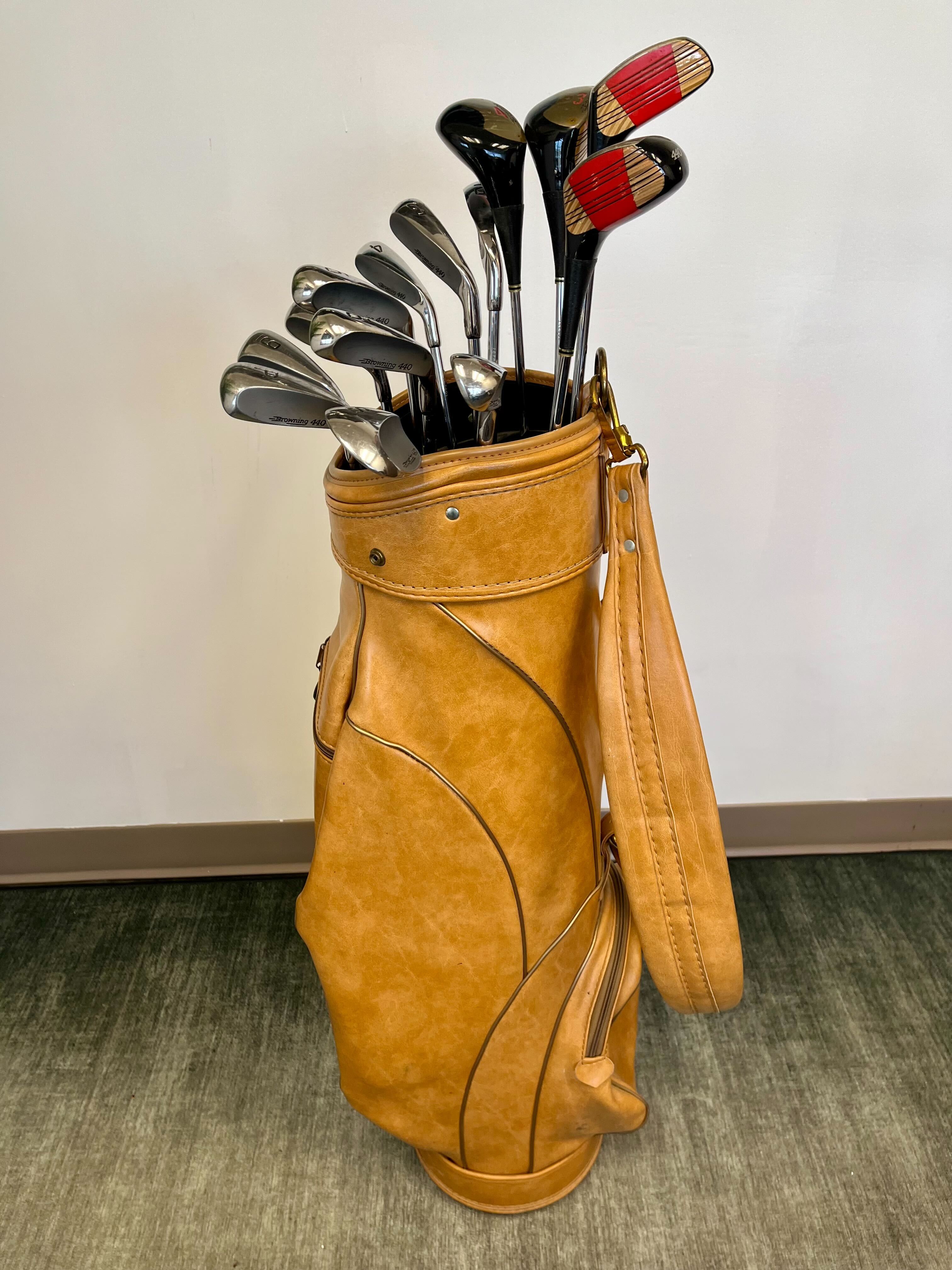 Used Browning 440 Complete Golf Club Set - Right Handed 1W, 3W, 4W, 5W, 2 PW, SW with Regular Flex - Perfect for Beginners & Intermediate Golfers on the Course