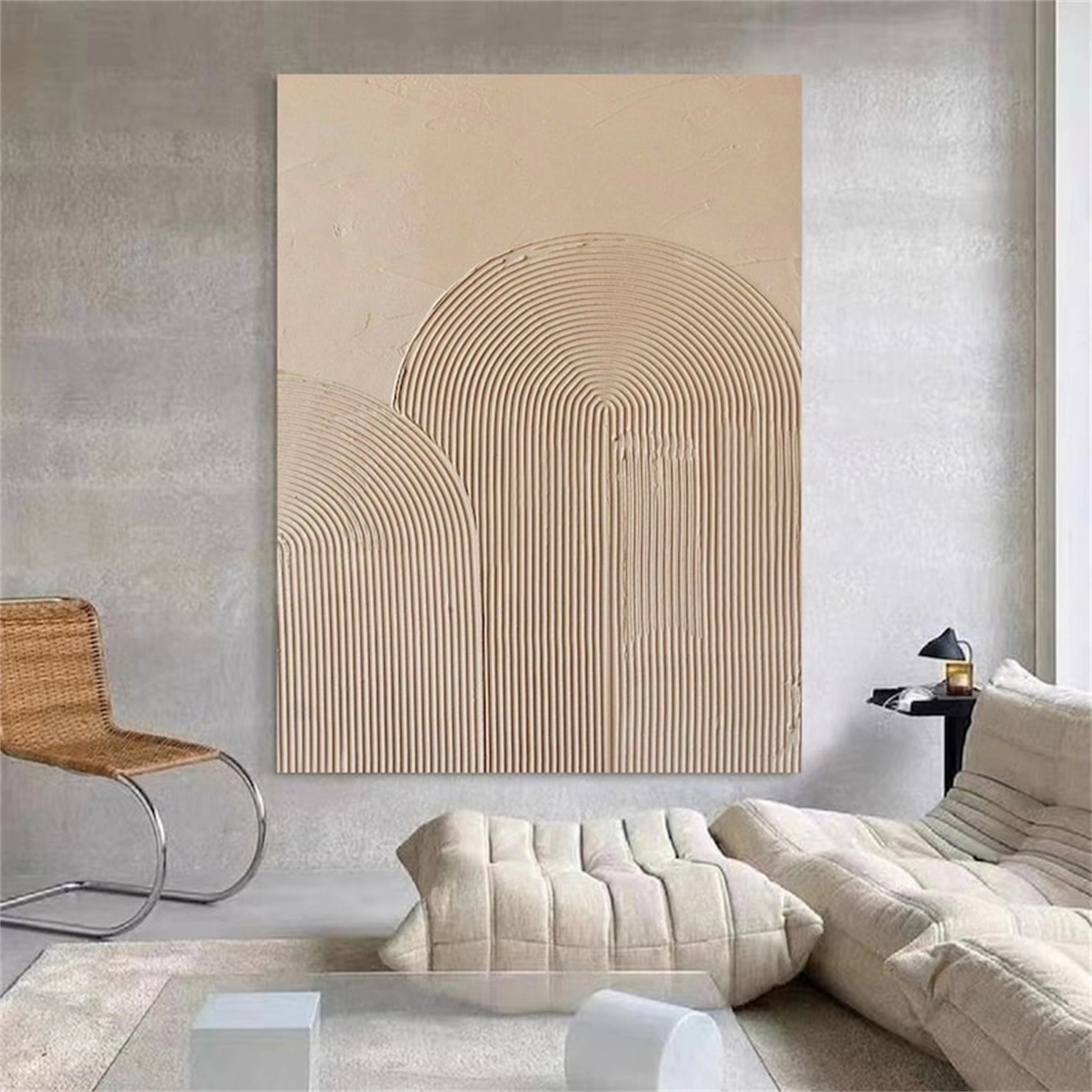 Beige & Brown Abstract Wall Art Print #BB073 - Modern Home Decor for Living Room, Bedroom & Office