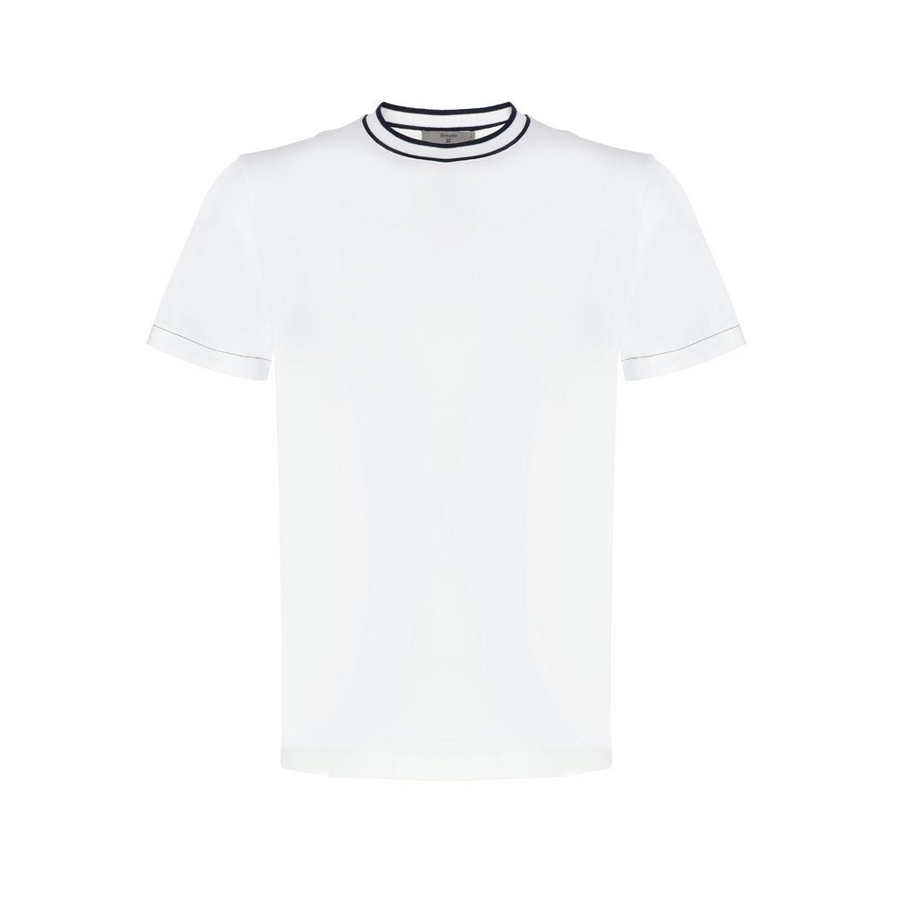 McKINNON & CO X FERRANTE Premium Cotton Crew Neck T-Shirt for Men - Soft White Casual Tee - Perfect for Everyday Wear, Street Style & Layering