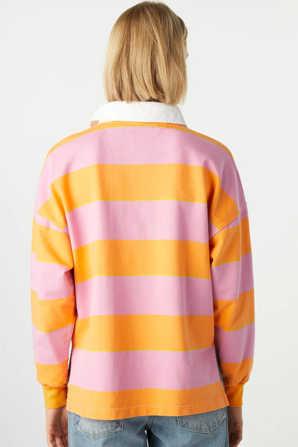 Soft Striped Long Sleeve Sweatshirt for Women - Cozy Pullover Top for Casual Wear, Lounge & Fall Outfits