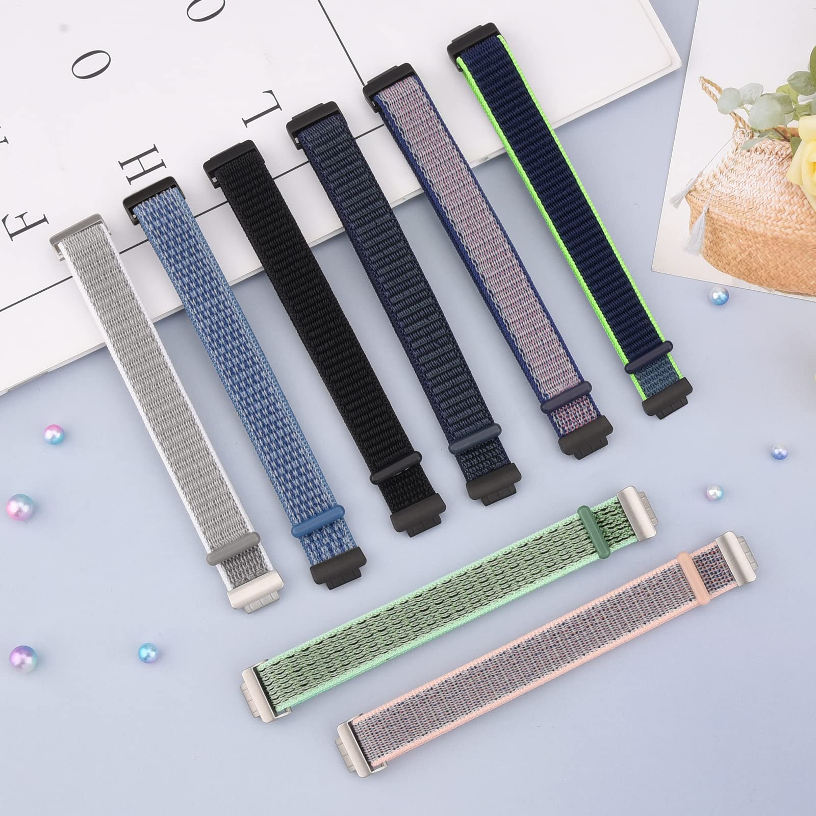 Breathable Nylon Replacement Bands for Fitbit Inspire 2 & Inspire HR - Soft Adjustable Wristband for Women & Men - Perfect for Workouts, Running & Daily Wear