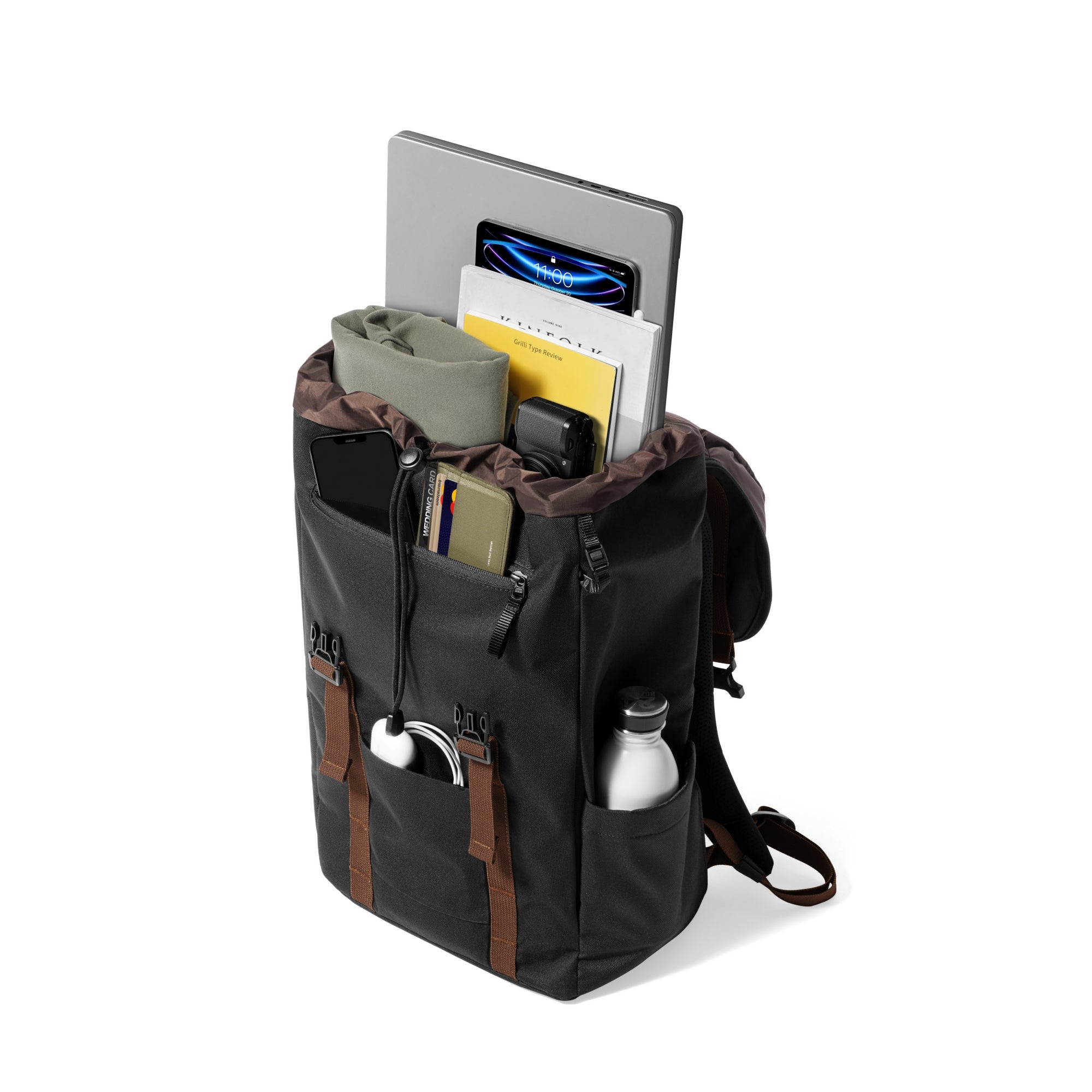 VintPack TA1 Laptop Backpack - 15.6 Inch Waterproof Business Computer Bag with USB Charging Port - Perfect for Work, Travel & College Students