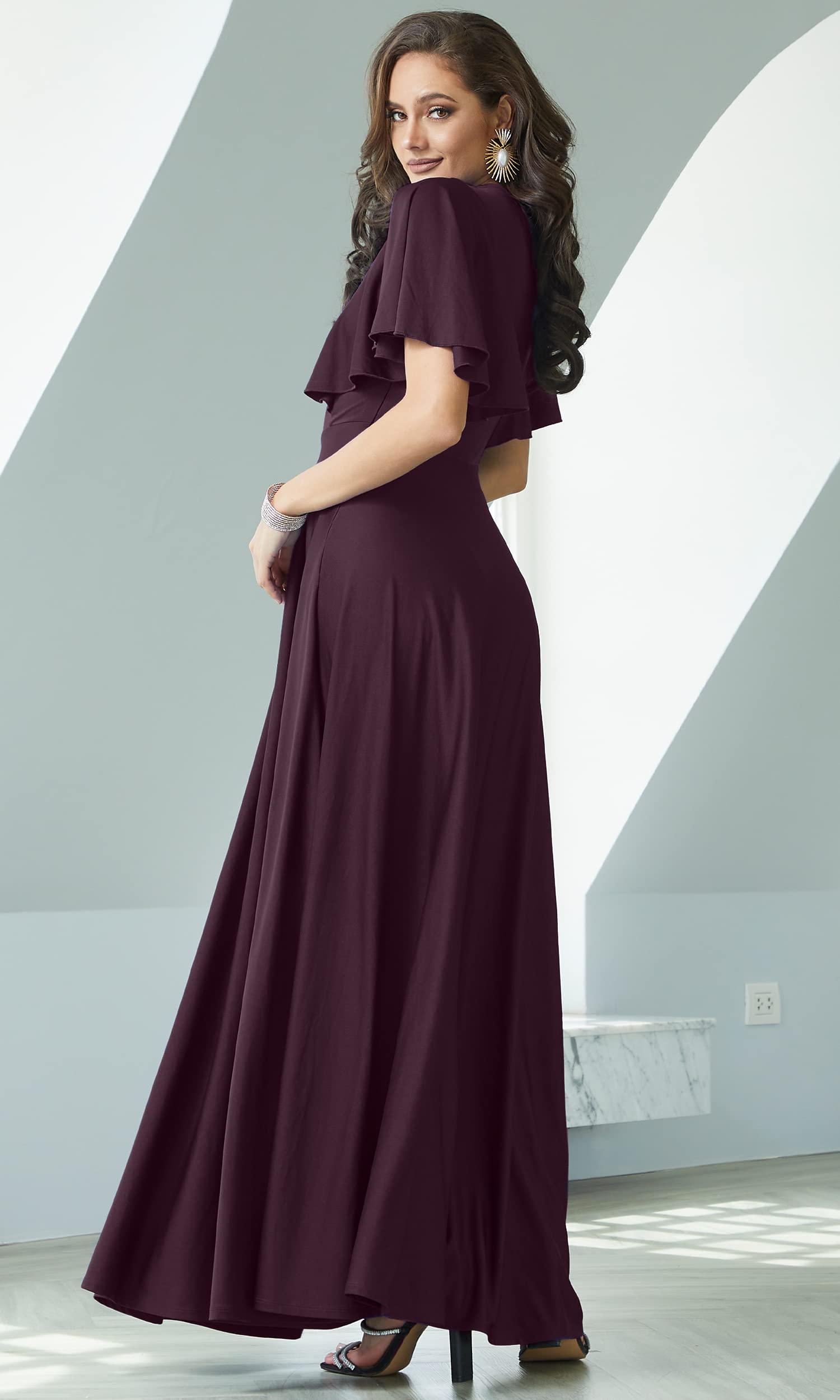 Elegant Women's Long Bridesmaid Evening Cocktail Maxi Dress - Perfect for Weddings, Formal Events & Special Occasions