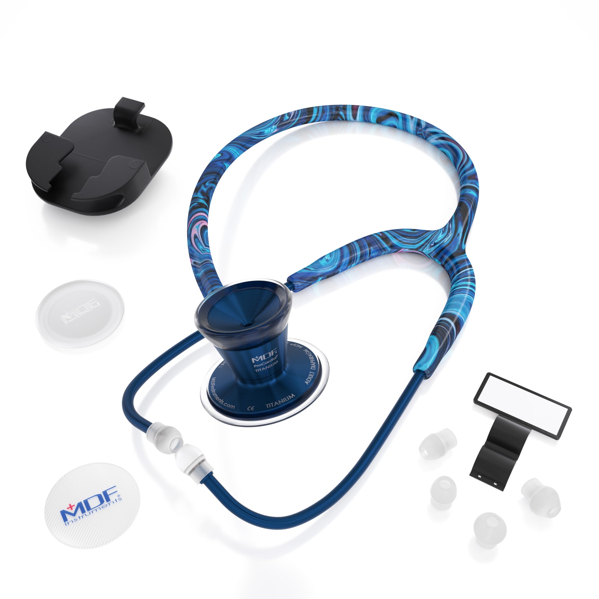 ProCardial® Titanium Cardiology Stethoscope - Premium Medical Stethoscope for Doctors & Nurses, Starry Night/Capridium Finish - Ideal for Cardiac Exams, Hospital Rounds & Clinical Diagnostics