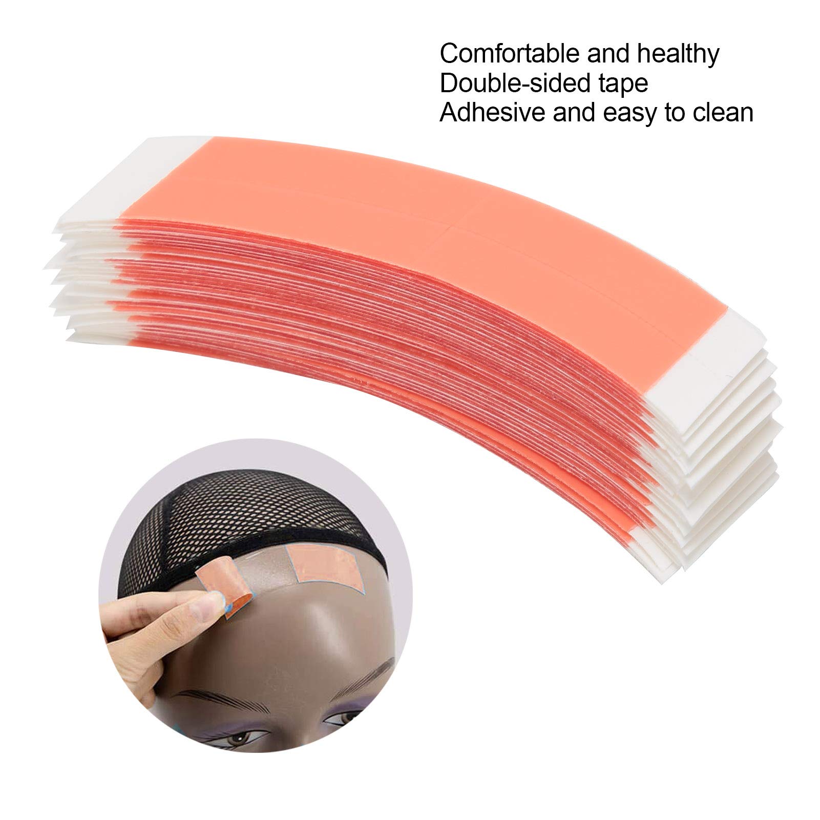 36pcs Double Sided Wig Adhesive Tape for Lace Front Wigs - Strong Hold & Invisible Hair Extension Accessories - Perfect for Daily Wear, Cosplay & Special Occasions