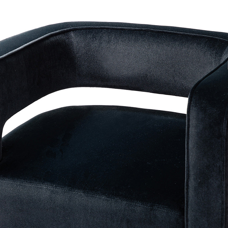Agata Velvet Swivel Barrel Armchair - Modern Velvet Accent Chair with 360° Rotation for Living Room, Bedroom & Office