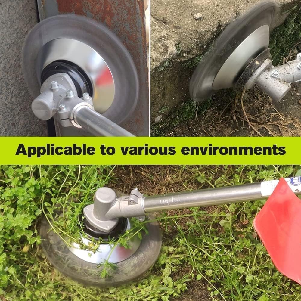 8 Inch Steel Wire Cutter Trimmer Head - Durable Unbreakable Lawn Mower Replacement Blade for Weed Eater - Rust Removal & Cleaning Brush Tool - Perfect for Yard Maintenance & Garden Weed Control