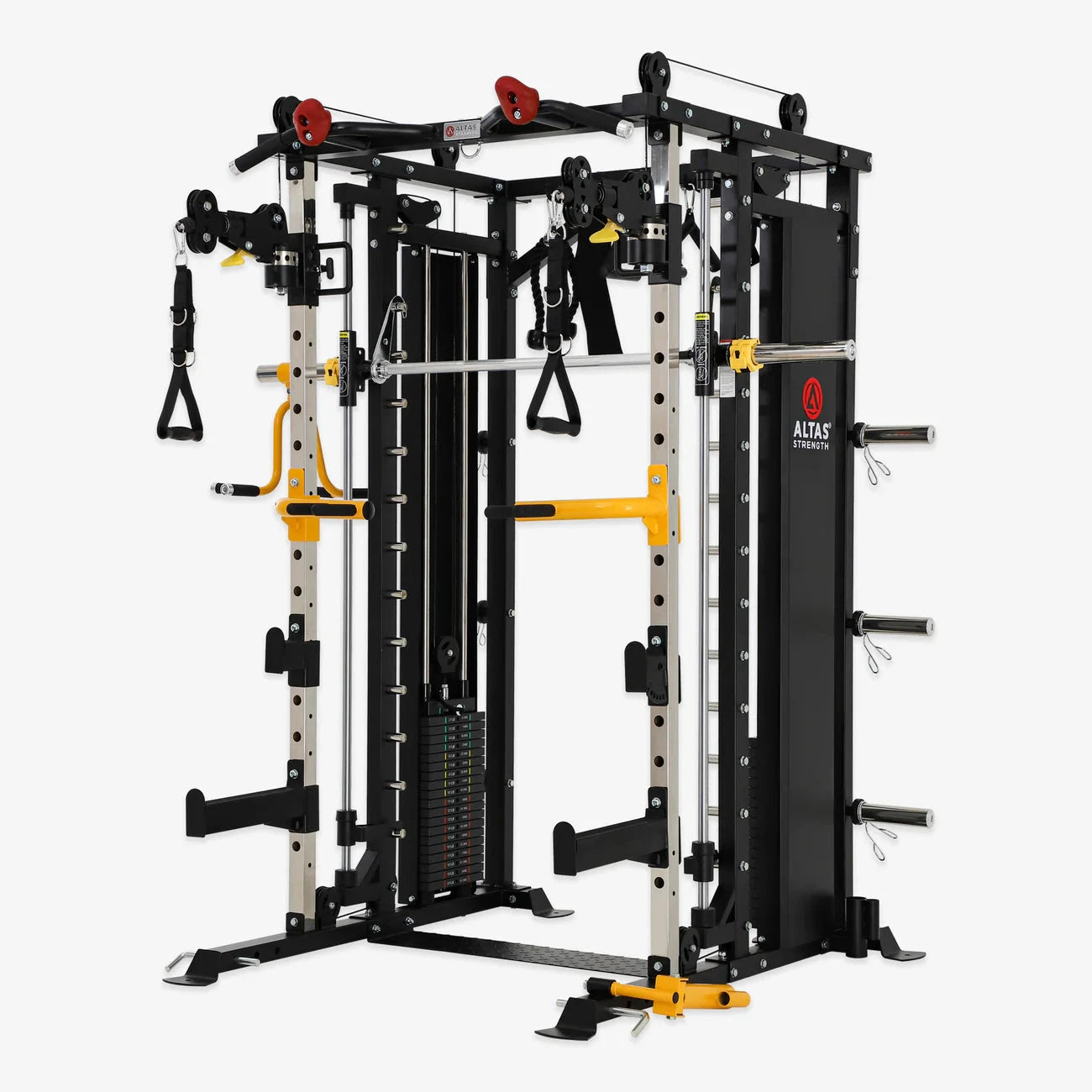 Atlas Strength Smith Machine with Pin-Loaded Weight Stack & Pulley System - AL 3087B Home Gym Equipment for Full-Body Workouts | Perfect for Home Fitness, Strength Training & Muscle Building