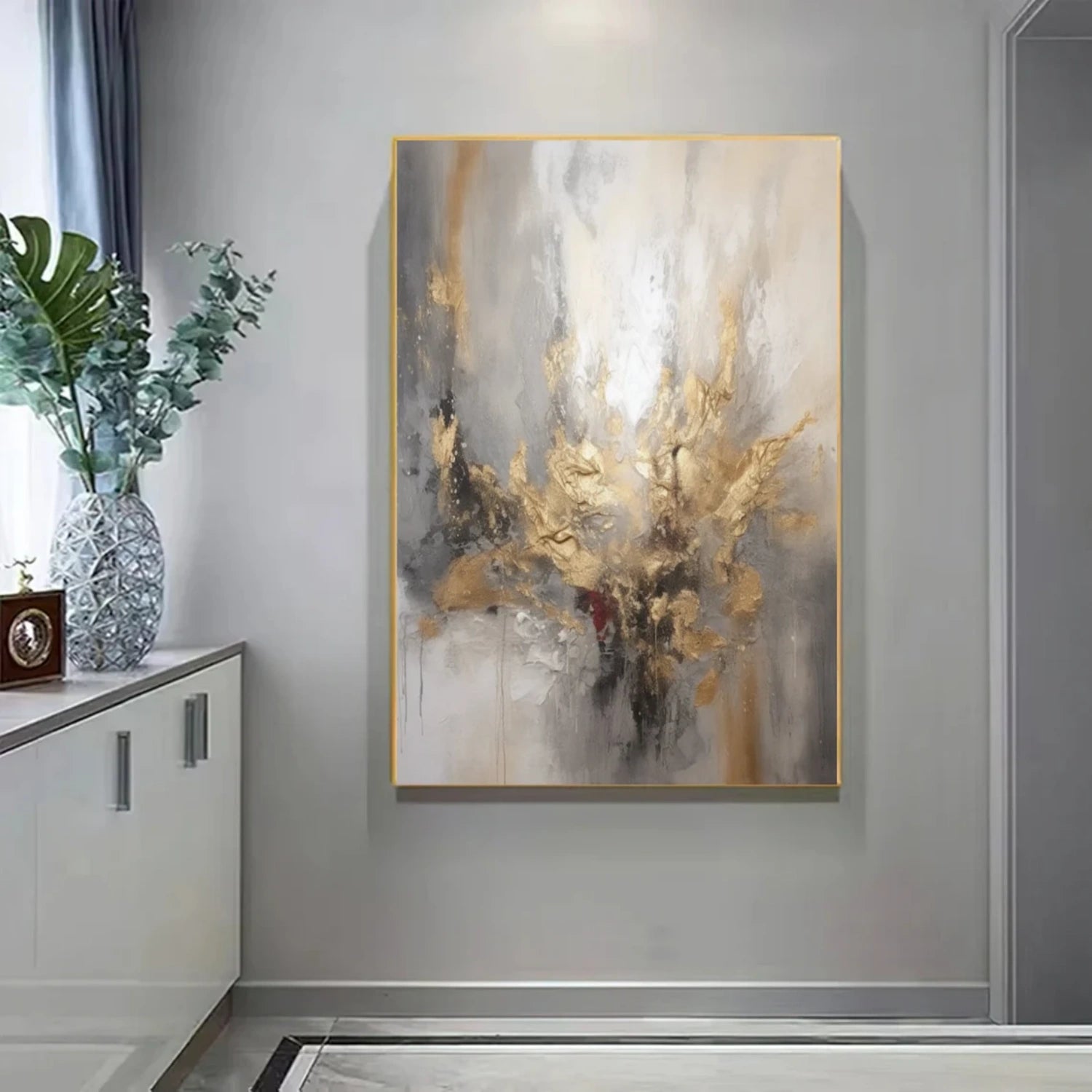 Abstract Painting #AB 345 - Modern Wall Art for Home & Office Decor - Perfect for Living Room, Bedroom or Workspace
