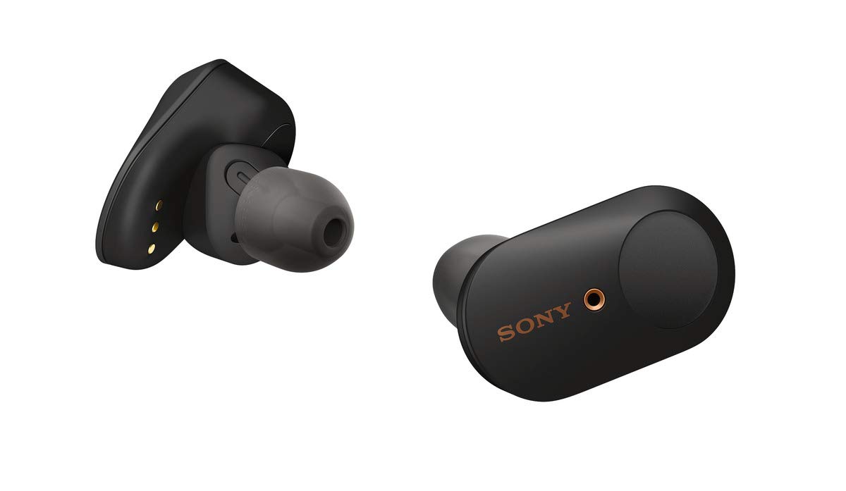 Sony WF-1000XM3 Wireless Noise Canceling Earbuds - Bluetooth 5.0, 24hr Battery, HD Sound - Premium Renewed Black Headphones for Travel, Workout & Commuting