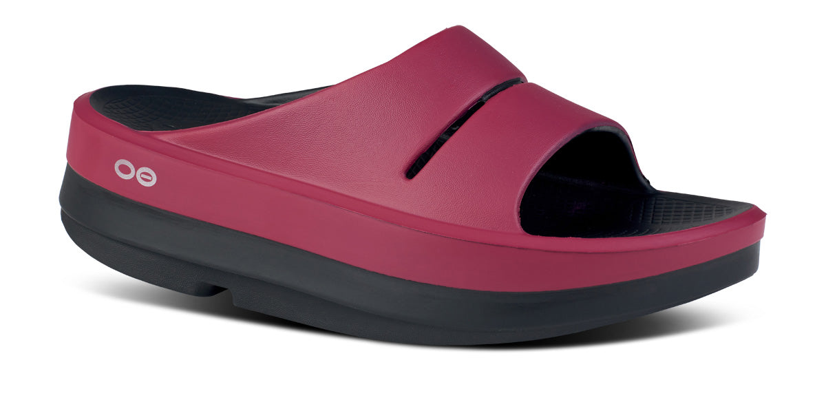 Women's OOmega OOahh Stacked Sandal Rosebud - Comfortable Platform Sandals for Summer, Beach & Casual Outfits
