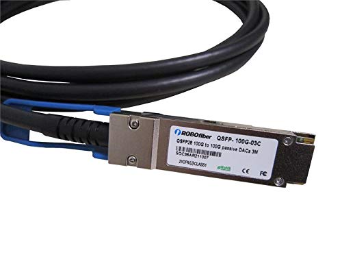 QSFP28 100G Passive Copper DAC Direct Attach Cable 3m (3 Meter) - High-Speed 100Gbps QSFP to QSFP Cable for Data Centers, Cloud Computing & Enterprise Networking