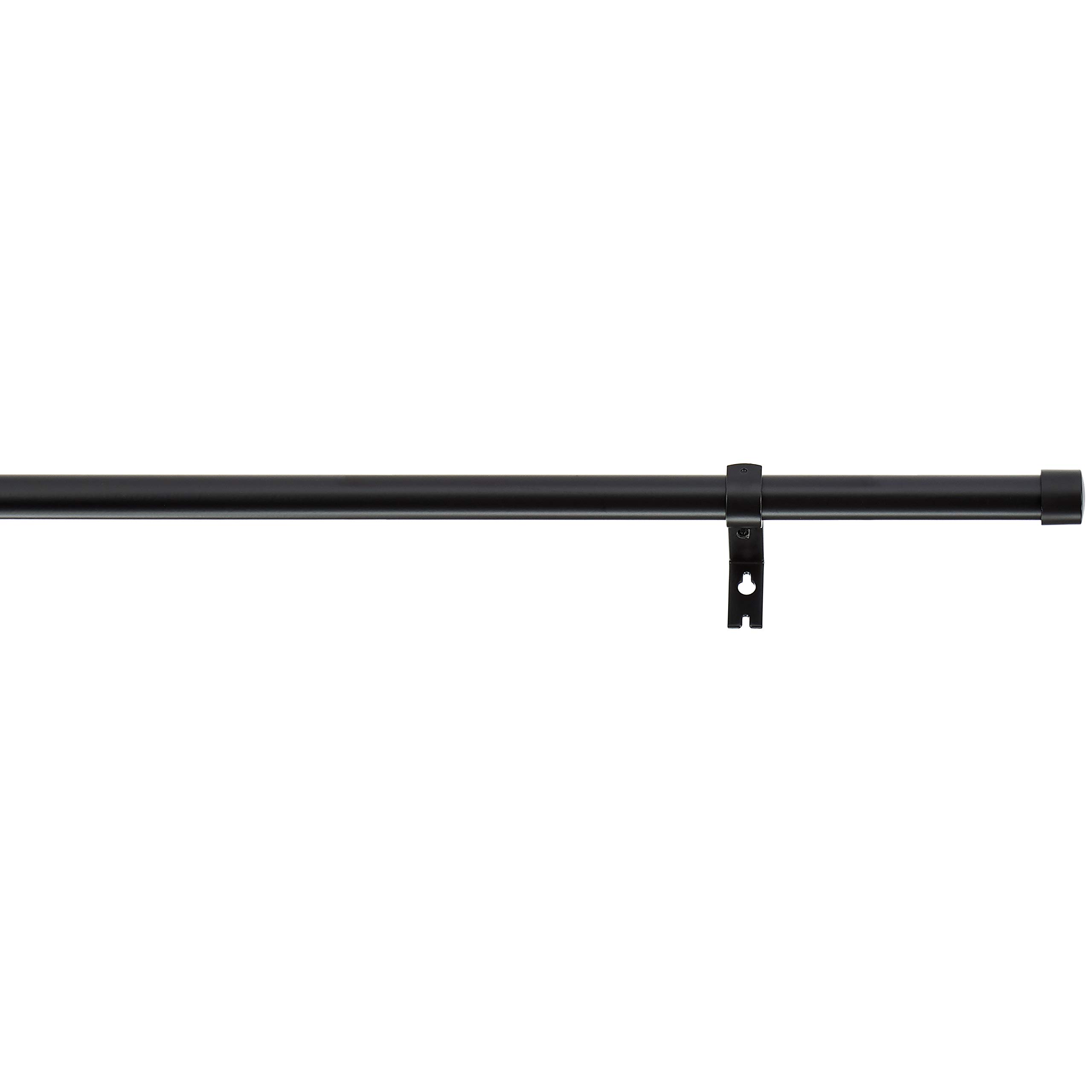 Amazon Basics 1 Inch Adjustable Black Curtain Rod 36 to 72 Inches - Perfect for Living Room, Bedroom & Window Treatments