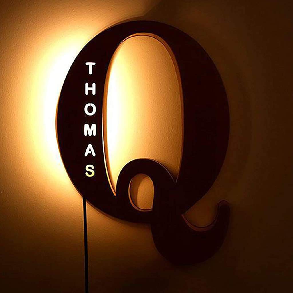 26 English Alphabet LED Wall Light - Battery Powered Luminous Letter Lamp for Wedding, Party & Room Decor - Personalized Night Light for Bedroom, Nursery & Home Decor
