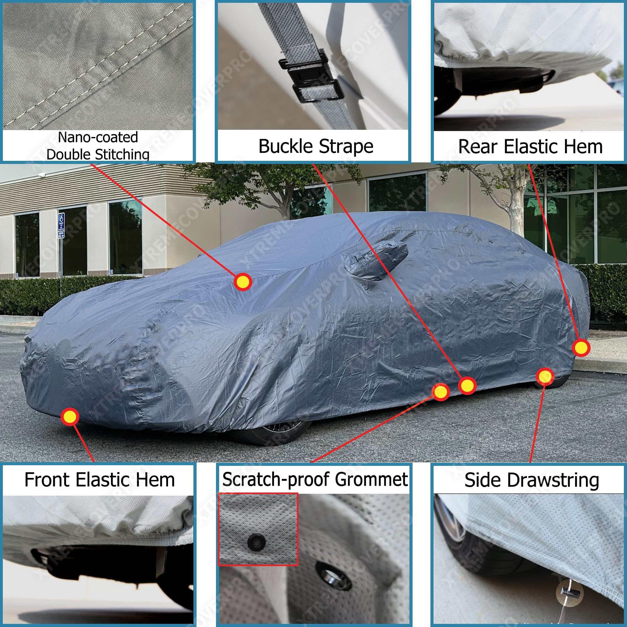 Premium Car Cover for 2019-2025 Chevy Blazer - XTREMECOVERPRO Diamond Series Waterproof Outdoor Protection (Grey) | All-Weather Shield for Snow, Rain, Dust & UV Rays - Perfect for Garage, Driveway & Long-Term Parking