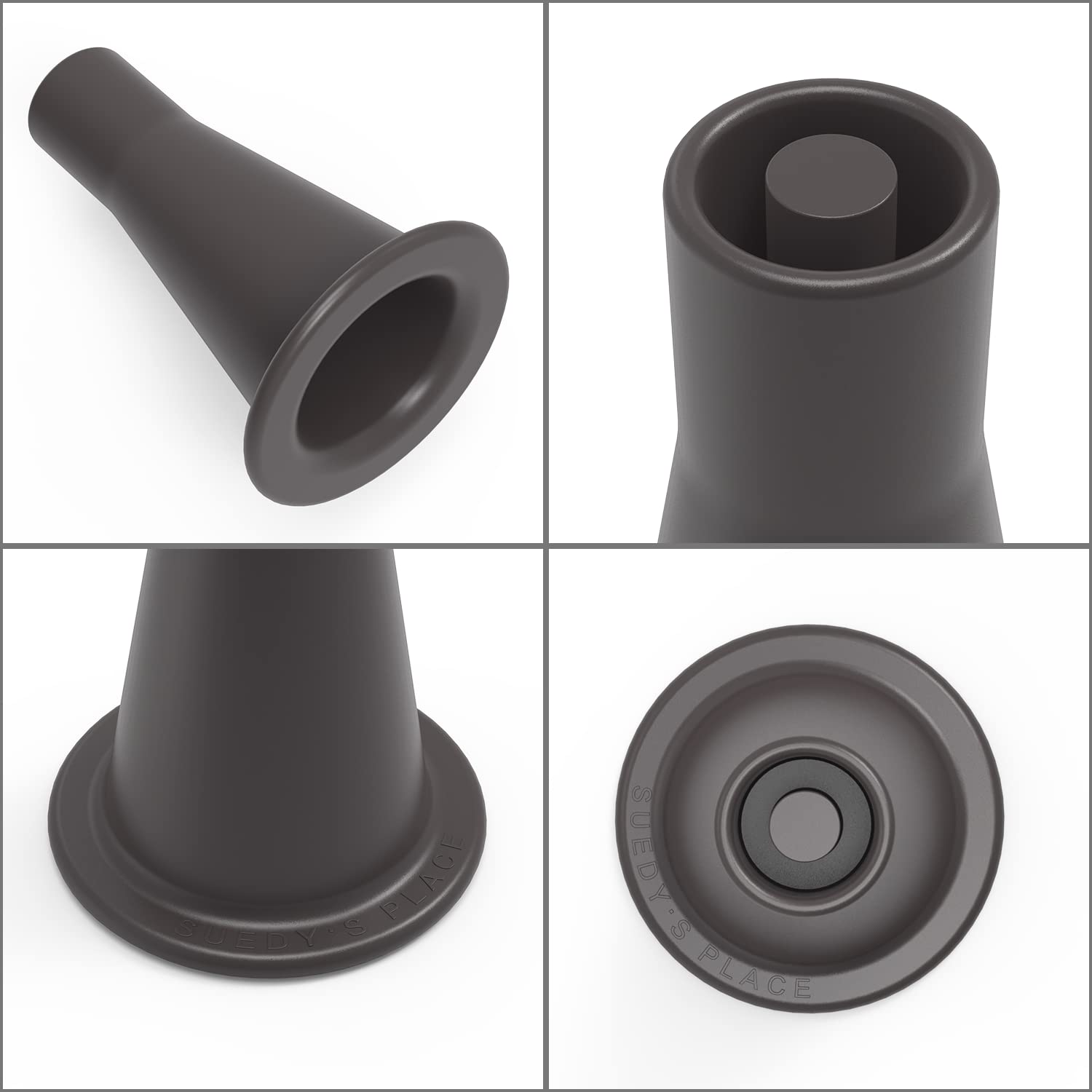 6 Pcs Tall Sturdy Cone Shaped Bed Frame Legs - Heavy Duty Plastic Bed Risers to Replace Wheels & Casters - Perfect for Raising Beds, Sofas & Furniture for Extra Storage Space