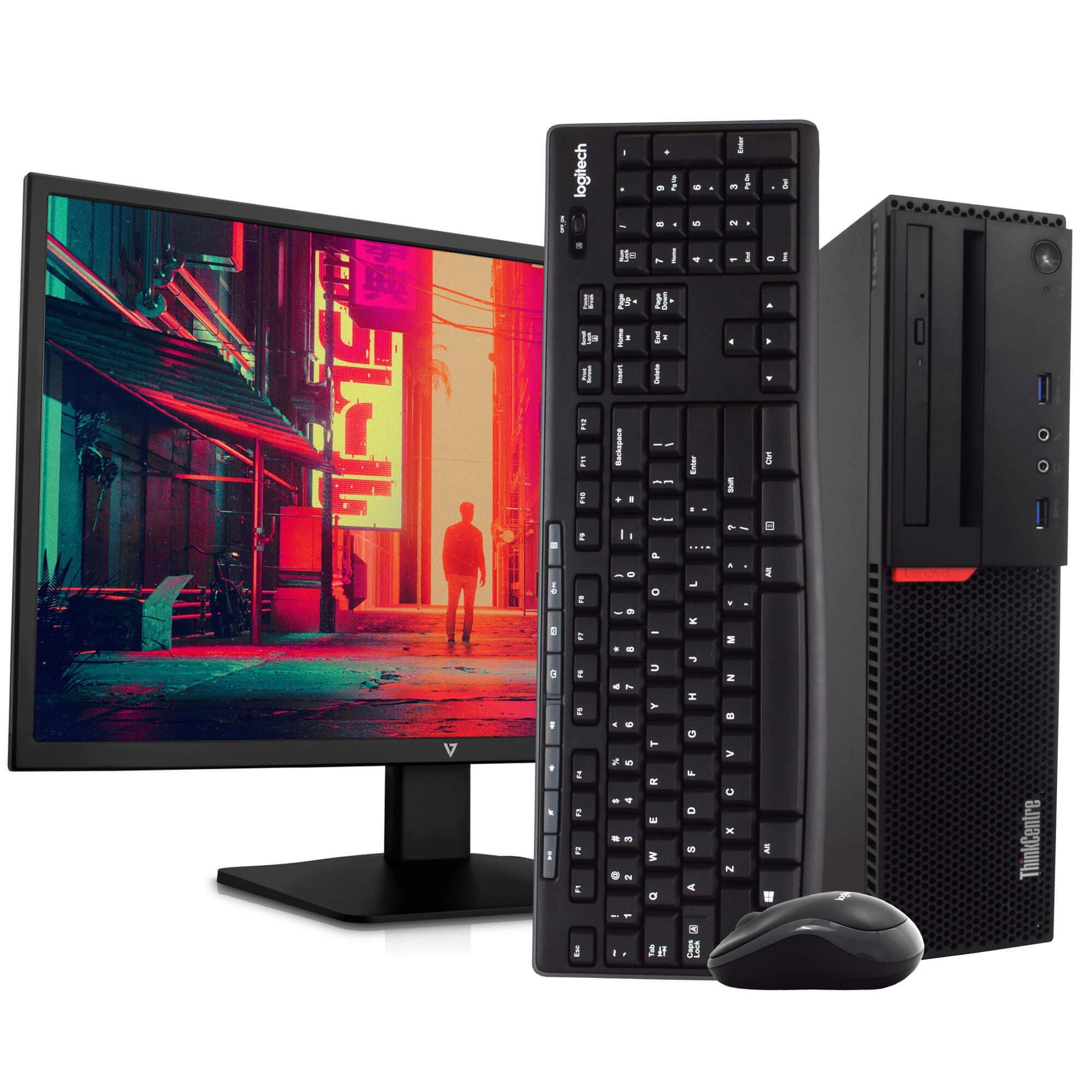 Lenovo ThinkCentre M900 Business Desktop Computer - Intel Core i5-6500 3.2GHz, 16GB RAM, 1TB HDD, Windows 10 Pro | Includes 23.6