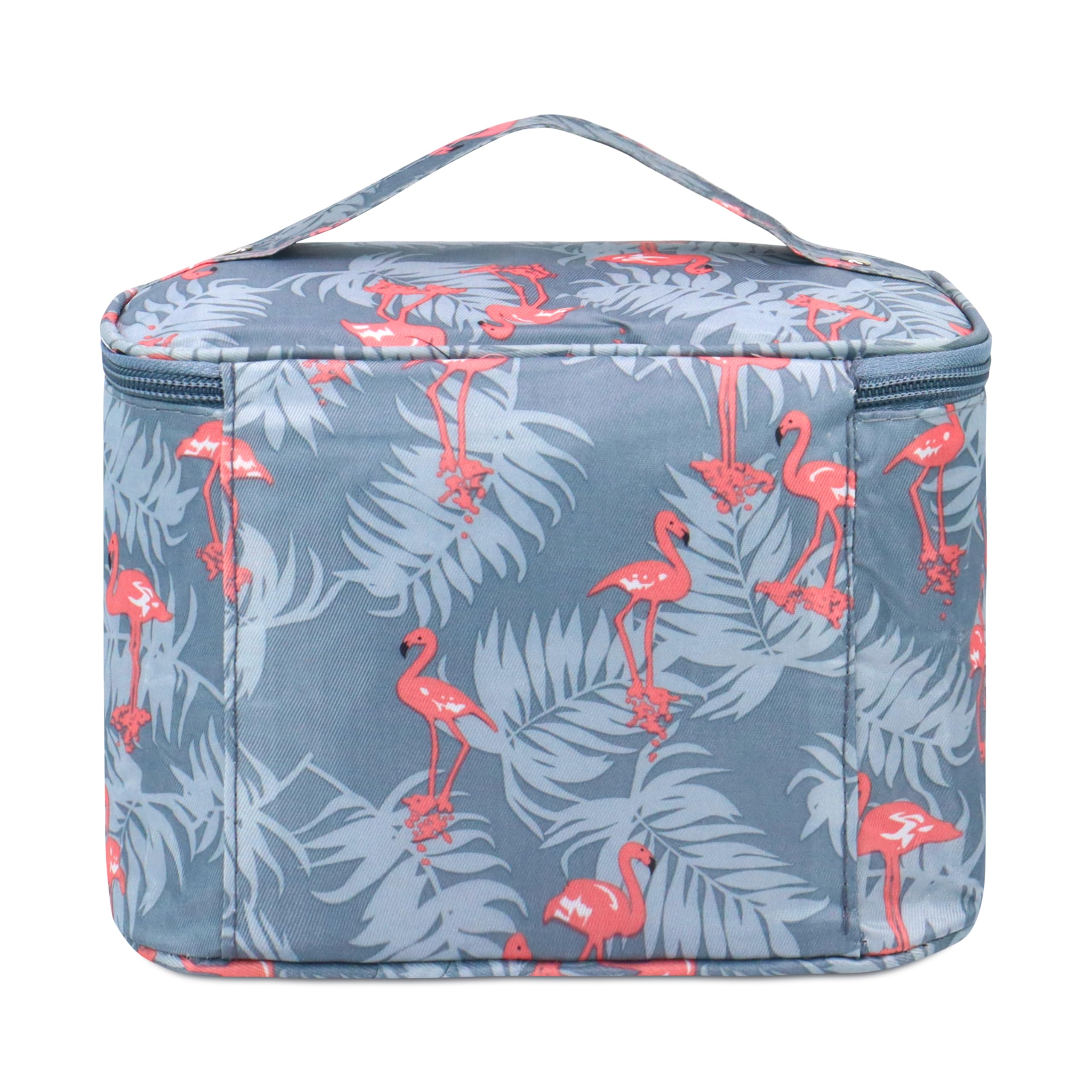 NFI Essentials Printed Cosmetic Organizer Bag - Waterproof Makeup Travel Pouch for Women & Girls | Perfect for Toiletries, Makeup Storage & Vanity Organization | Great for Travel, Gym & Daily Use
