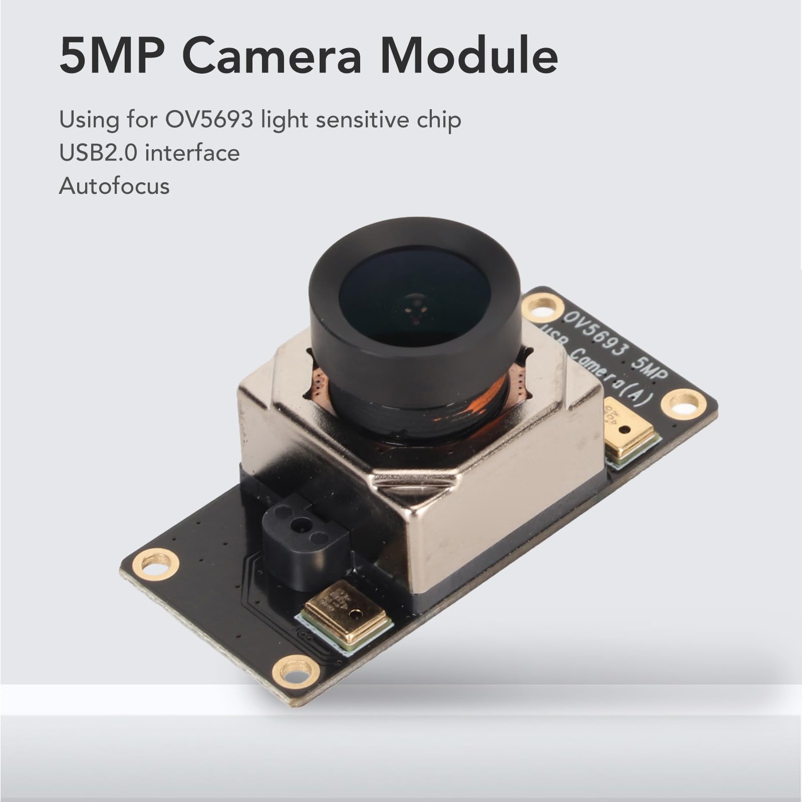 5MP USB 2.0 Webcam for Computer - OV5693 Camera Module with Wide FOV | HD Video Recording for Security Systems, Video Conferencing & Portable Monitoring (Windows/Mac Compatible) - Perfect for Home Office, Online Classes & Surveillance