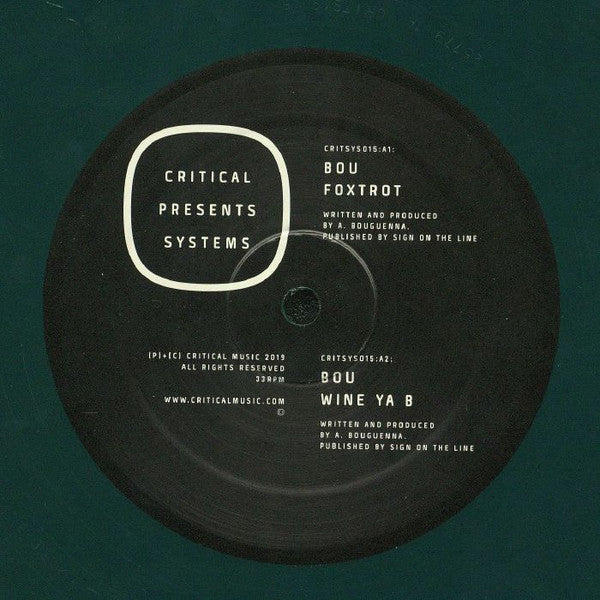 Bou & Stompz – Critical Presents: Systems 015 (CRITSYS015) | Drum & Bass Vinyl & Digital Release | Perfect for DJ Sets & Electronic Music Collectors