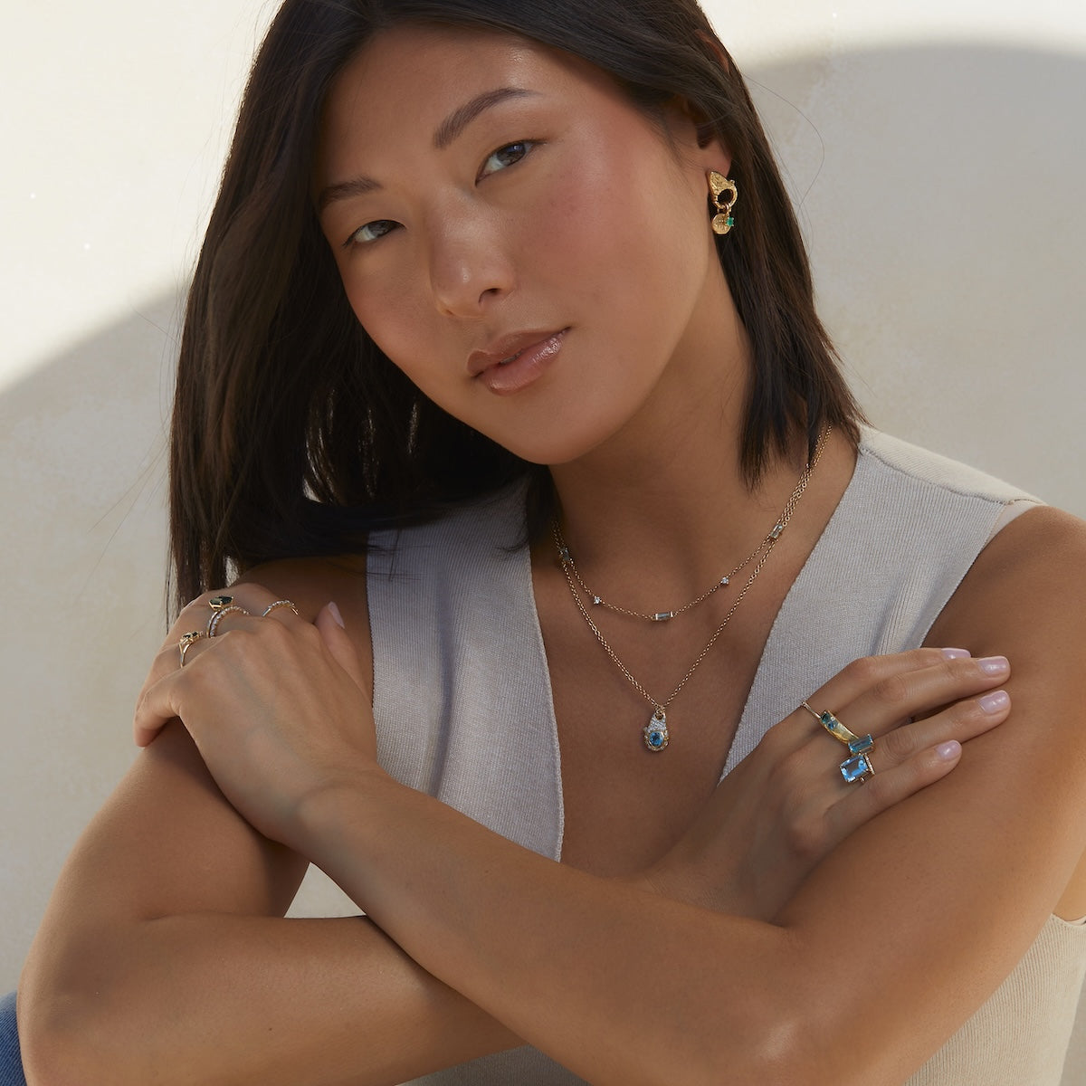 Birthstone Lock Necklace - Personalized Sterling Silver Pendant with 12 Month Gemstones | Perfect Gift for Mom, Daughter, Wife | Birthday, Anniversary, Valentine's Day Jewelry