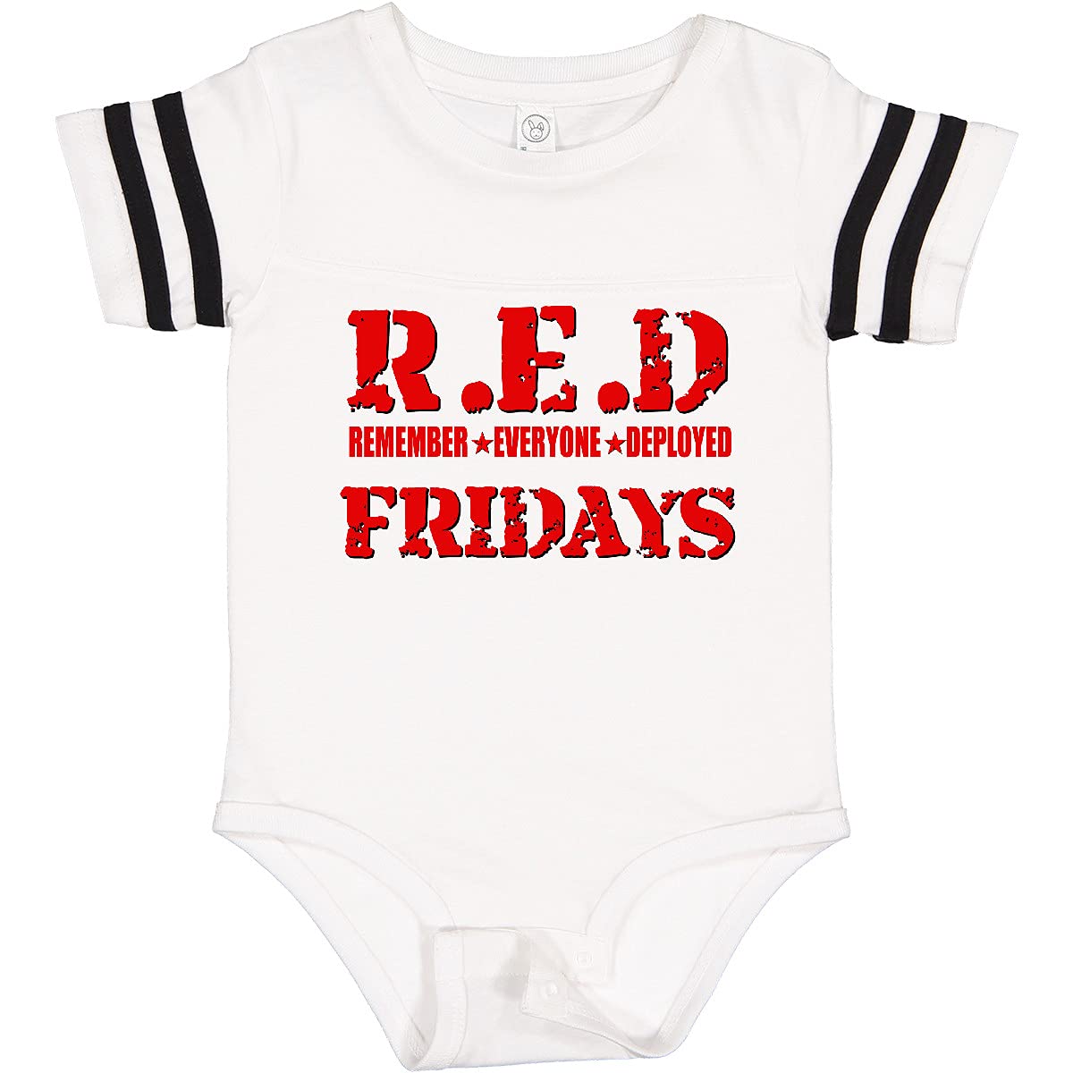 Inktastic Red Fridays Baby Bodysuit - Soft Cotton Infant Onesie for Boys & Girls - Perfect for Holidays, Family Photos & Casual Outings