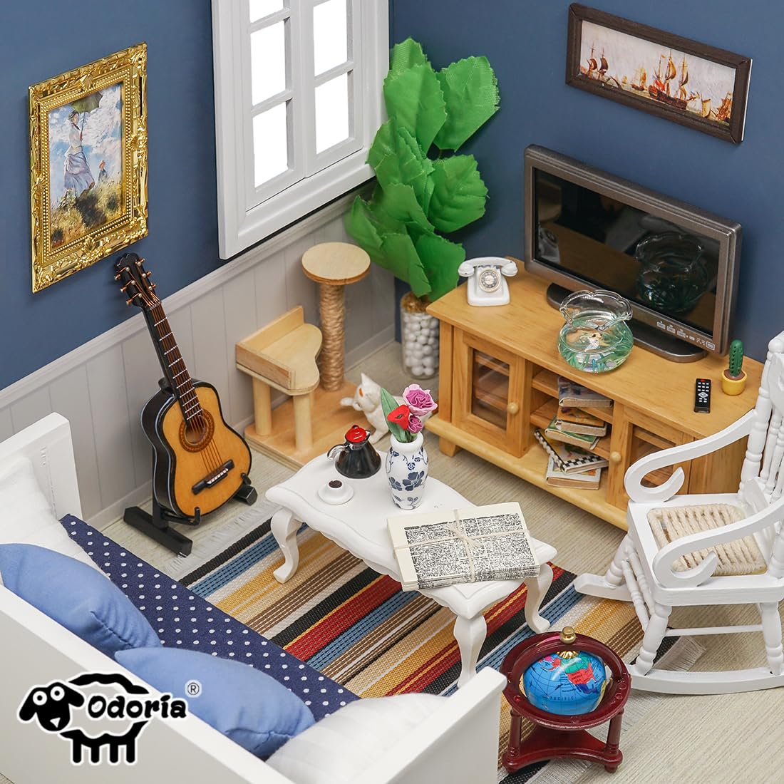1/12 Scale Miniature Hollow Door - Realistic Dollhouse Furniture Accessories for DIY Dollhouse, Room Decor, and Model Scenes