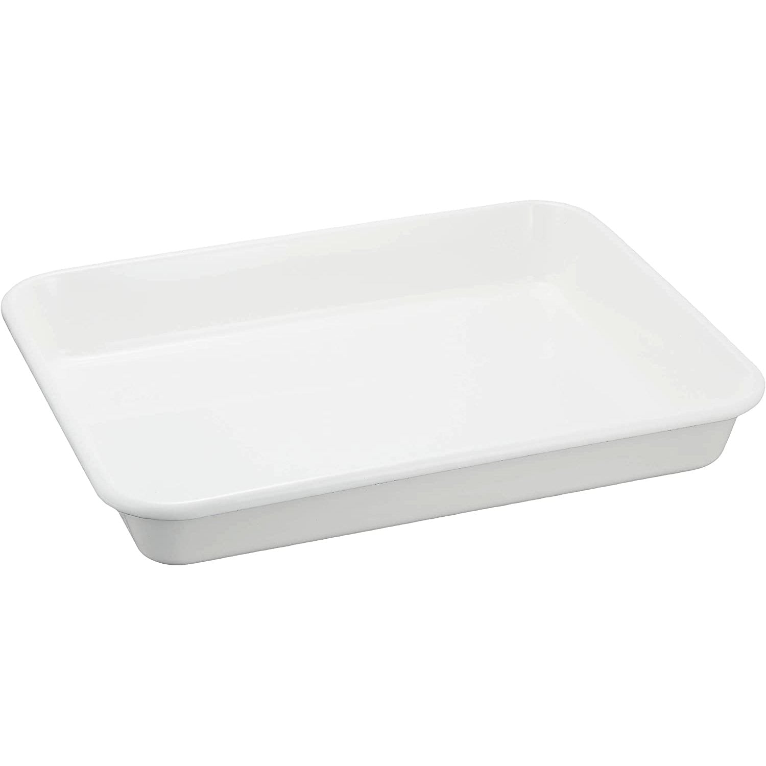 Premium Japanese White Enamel Tray - Noda Horo VA 27W Collection | Elegant Serving Tray for Tea Ceremony, Dessert Display & Home Decor