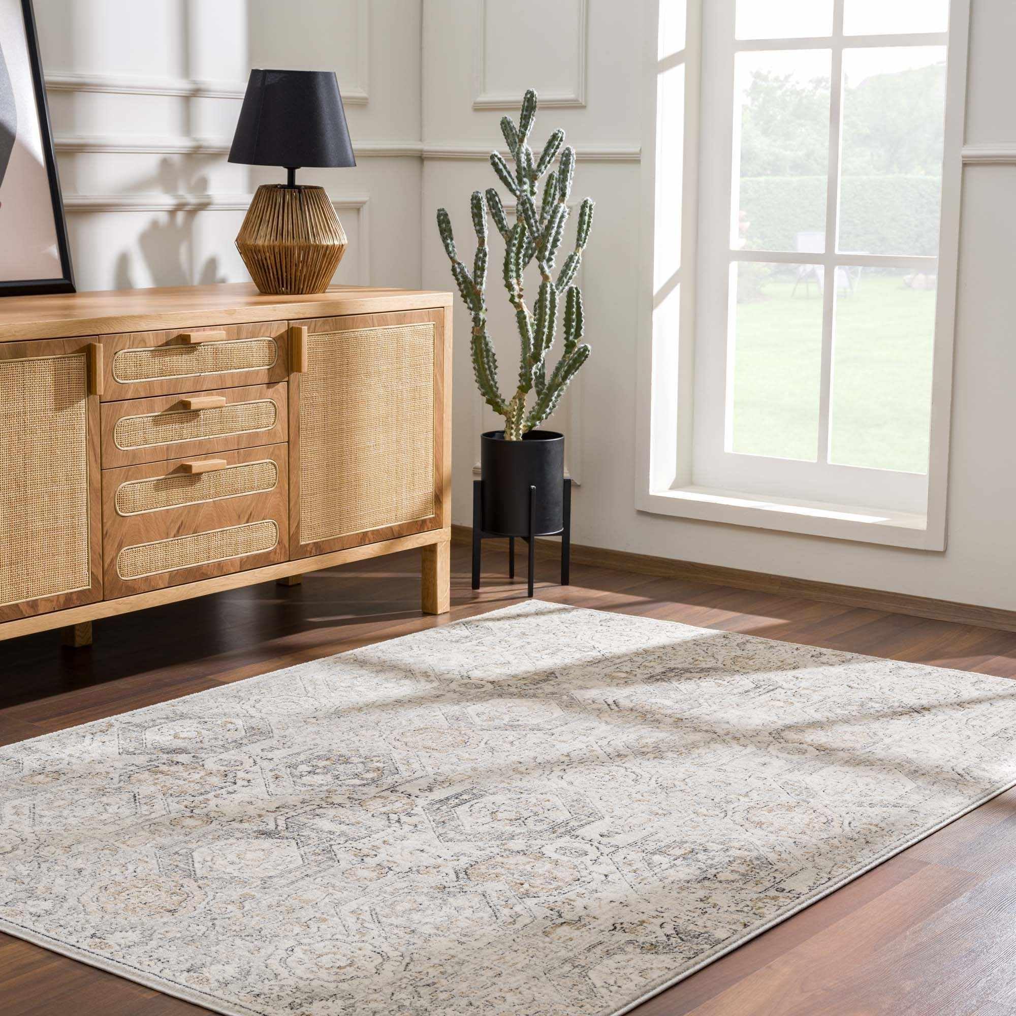 Bohemian Vintage Distressed Moroccan Area Rug 4'3