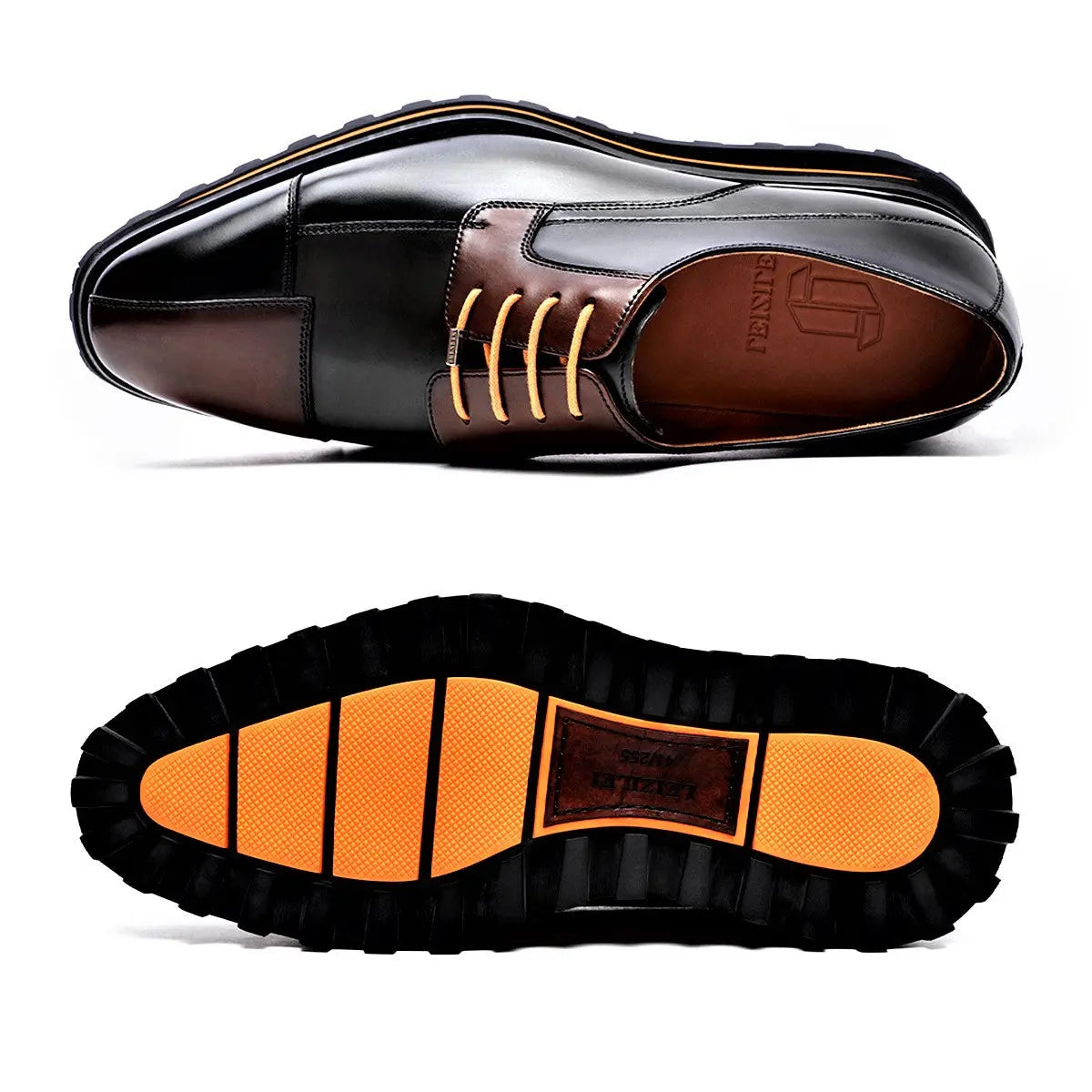 Men's Classic Leather Derby Dress Shoes 90011B - Comfortable Formal & Business Attire for Office, Weddings & Special Occasions