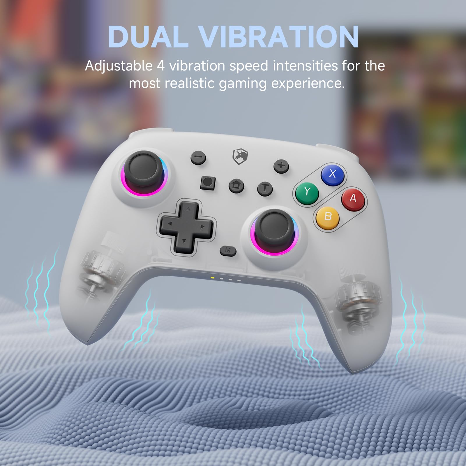 ECHTPower Wireless Pro Controller for Nintendo Switch/Lite/OLED - Hall Effect Joysticks, Programmable Buttons, 6-Axis Gyro, Turbo & One-Key Wake-up | Perfect for Gaming, Travel & Multiplayer Sessions