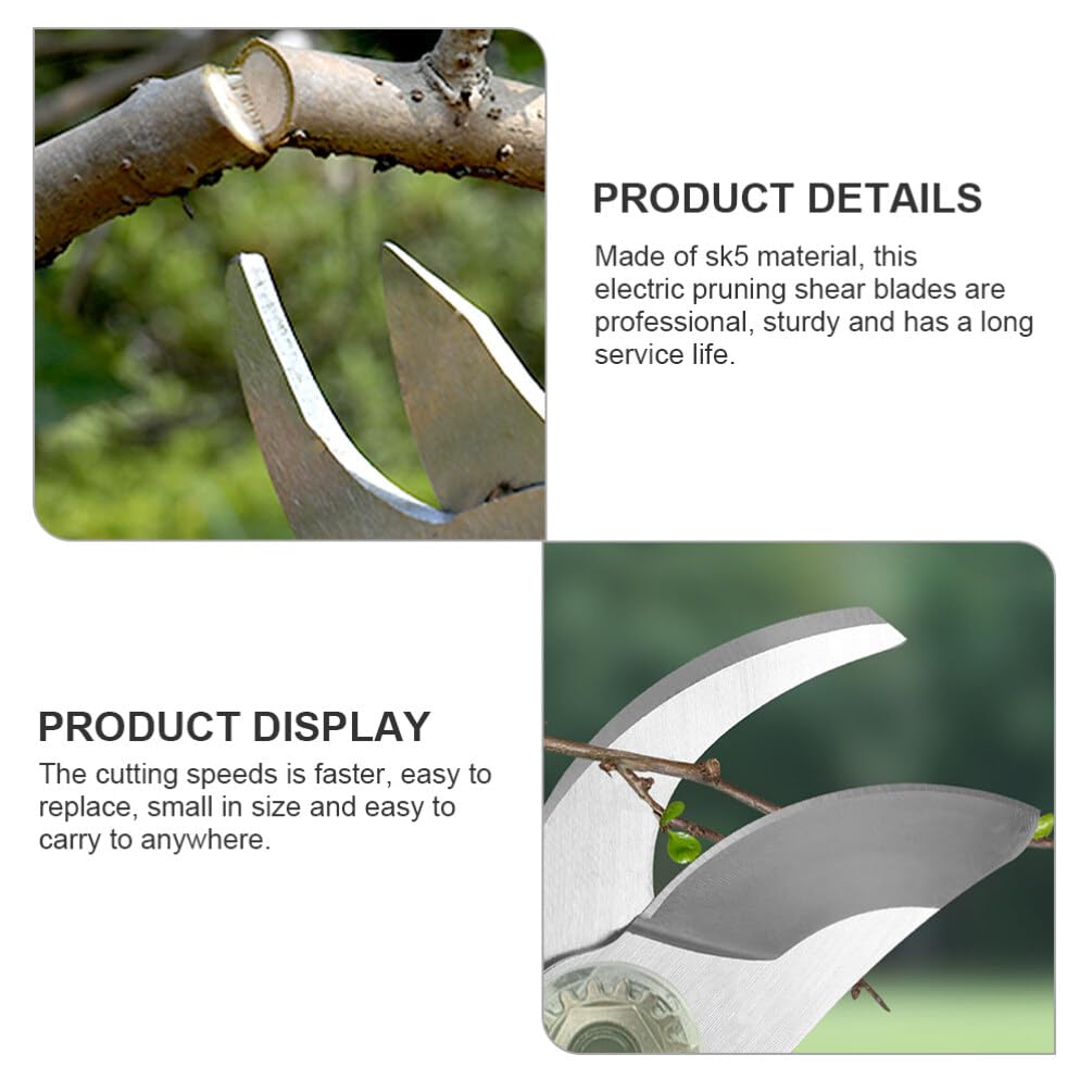 Cordless Electric Trimmer & Pruning Shears Set - 2 Pcs Replacement Blades for Gardening Tools | Perfect for Landscaping, Hedge Trimming & DIY Garden Care