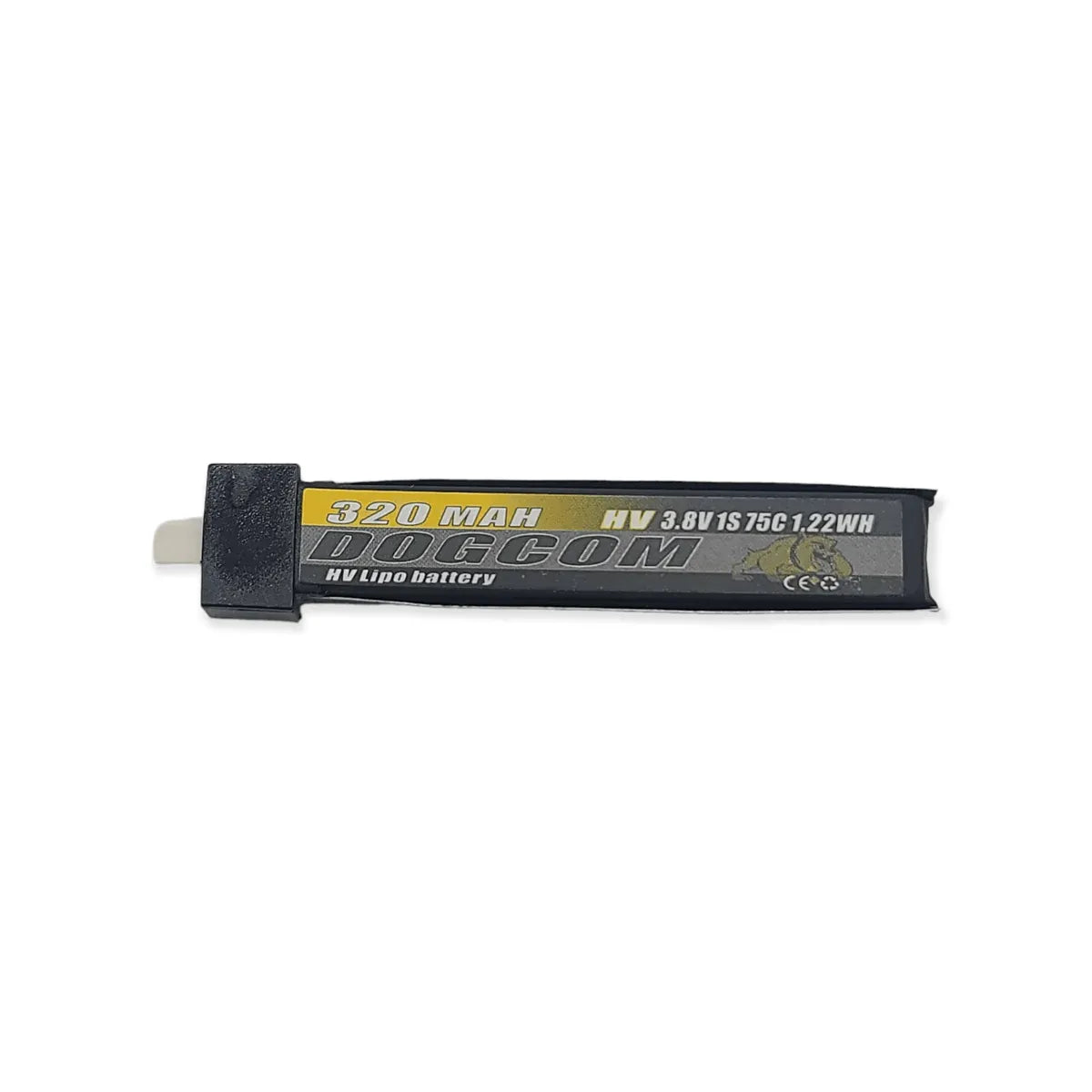 DOGCOM 320mAh 1S 4.35V High Voltage 75C LiPo Battery with BT2.0 Connector - 5 Pack for RC Drones, Mini Quadcopters, and Remote Control Toys - Perfect for FPV Racing and DIY Electronics Projects
