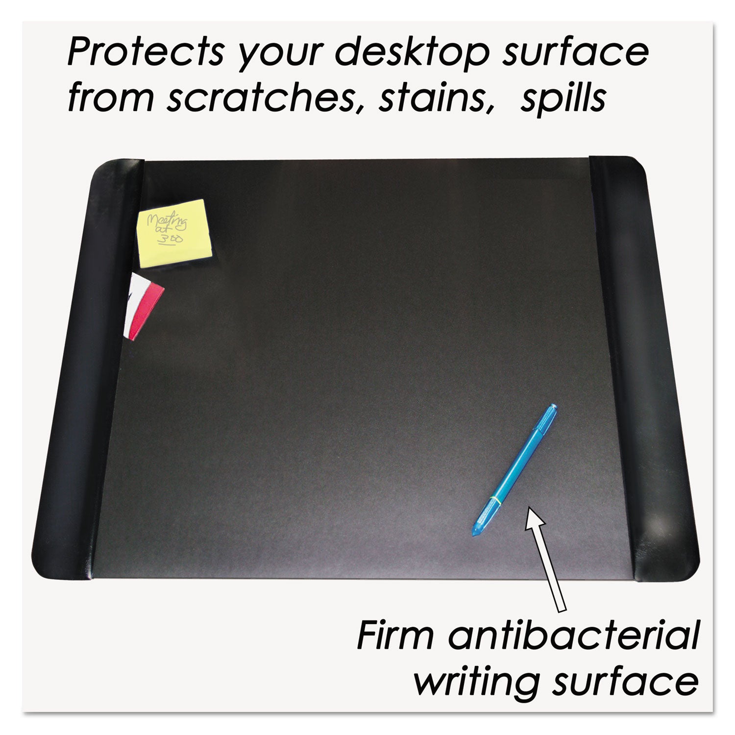 Premium Leather-Like Executive Desk Pad with Antimicrobial Protection - 24