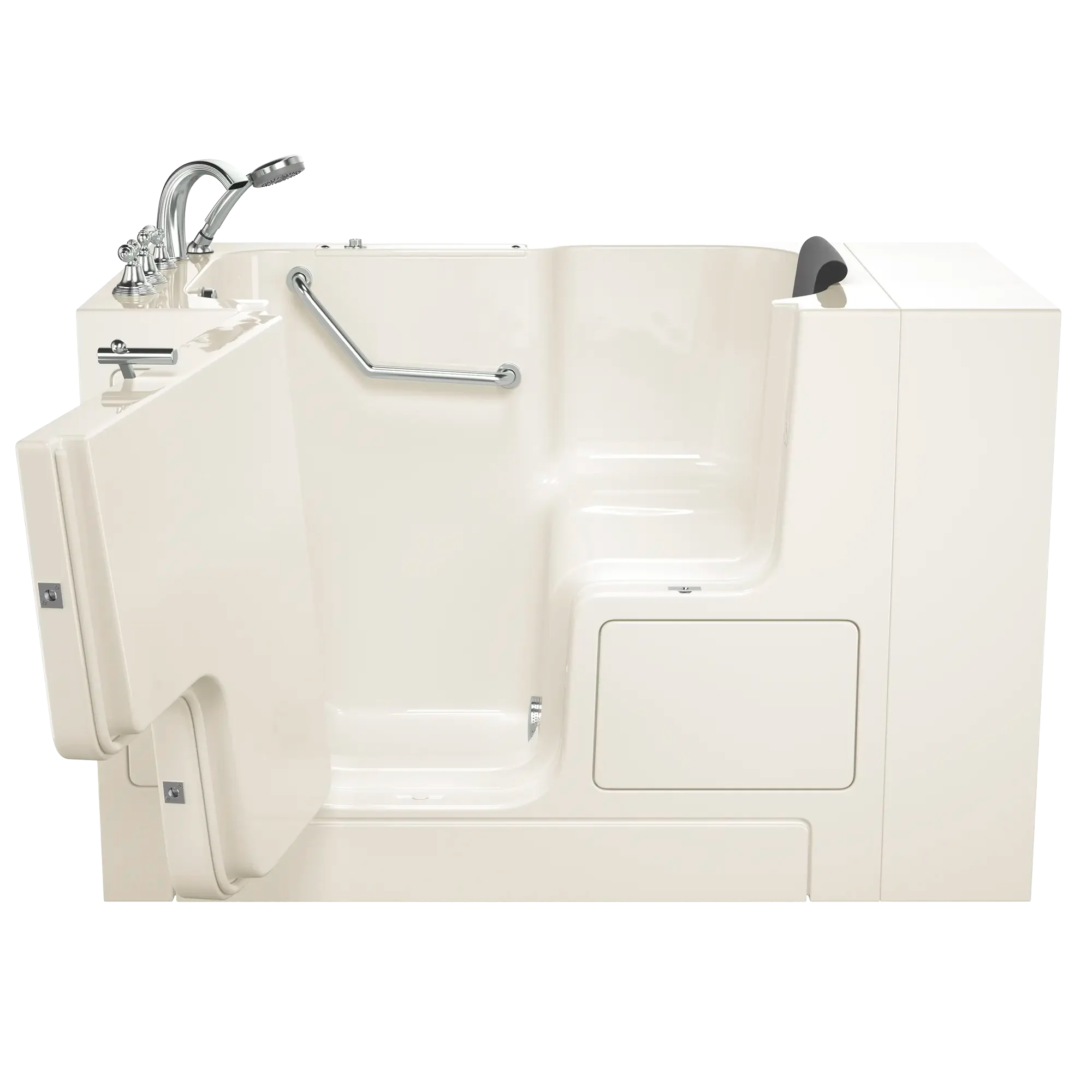 Premium 32 x 52 Inch Gelcoat Walk-In Bathtub with Soaker System & Left-Hand Drain Faucet - Ideal for Elderly Safety & Accessible Bathing