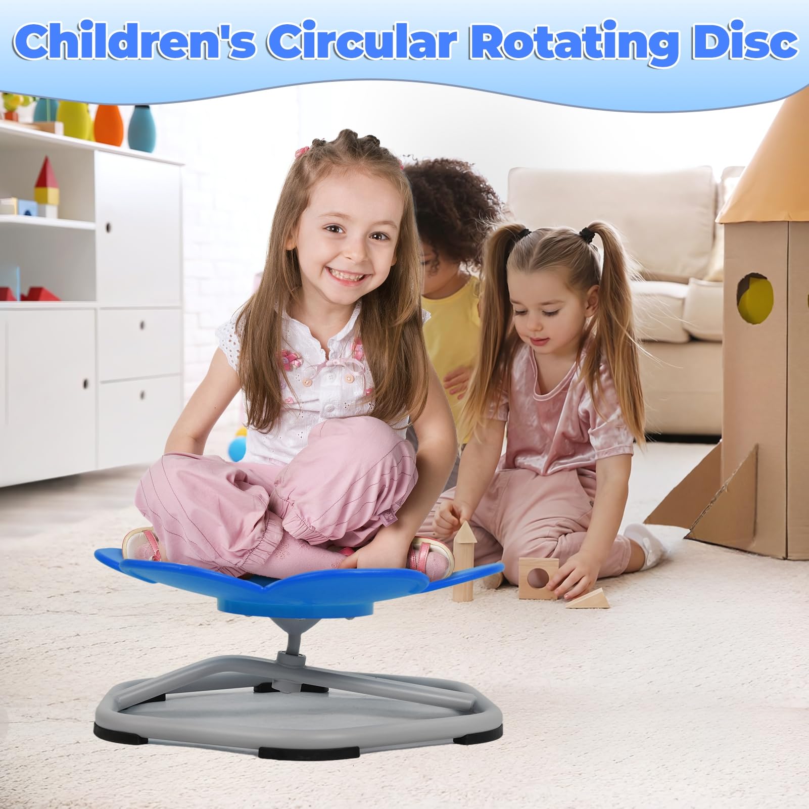 Sensory Spinning Chair for Autistic Kids - Egg Shape Swivel Chair for Improving Body Coordination & Focus - Perfect for Therapy, Classroom & Home Sensory Rooms