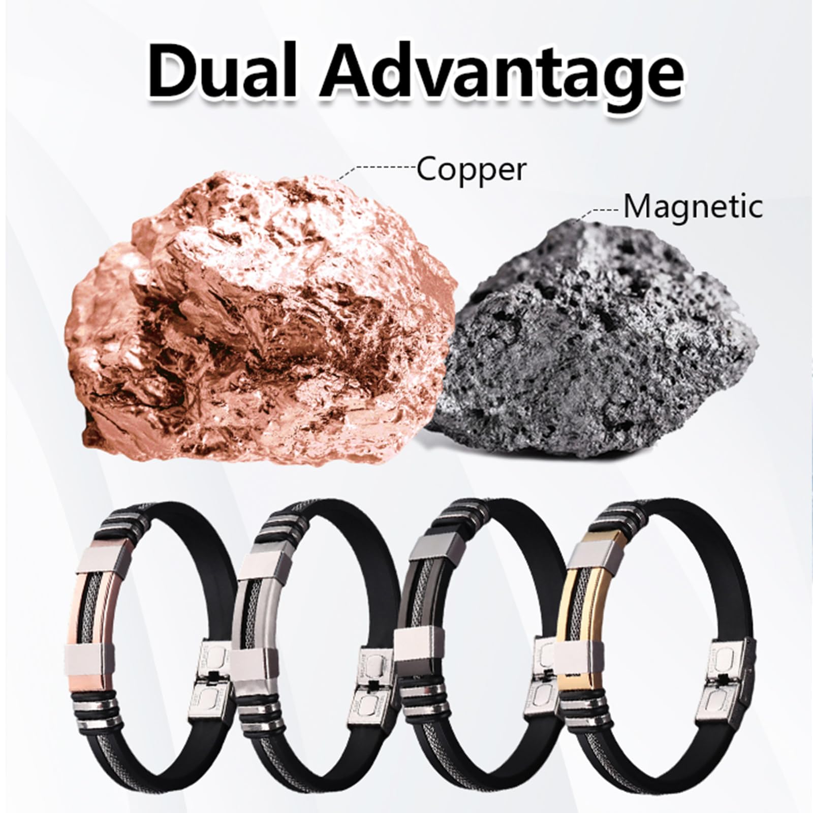 BiancatTM ProstaPower Magnetic Copper Wristband for Men & Women - 99.9% Pure Copper Lightweight Bracelet - AEXZRTM Magnetic Prostate Support Band - Black - Relieve Pain & Improve Circulation - Ideal for Arthritis, Joint Pain & Daily Wellness